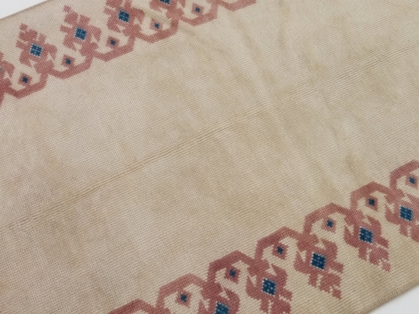 Turkish Rug, Oushak Rug, Vintage Rug, Area rug, Handmade rug, 3x5 Rug, Carpet rug, Beige Blue Small Rug, Kid room rug, Coastal decor, 10056