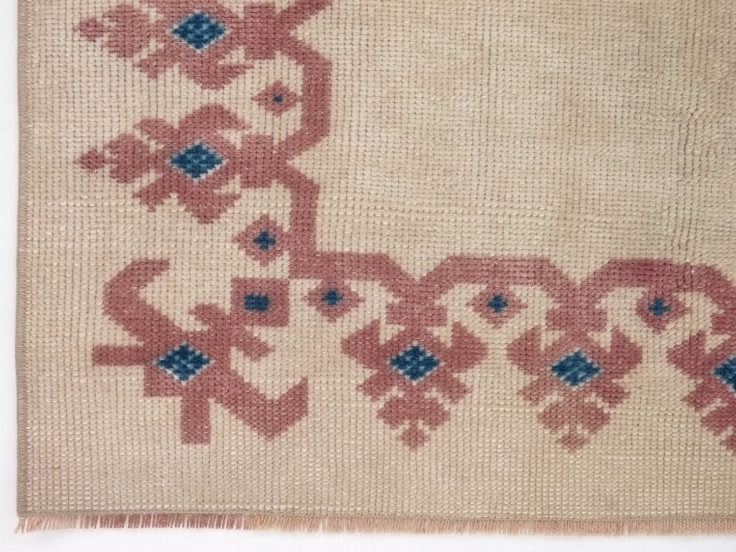 Turkish Rug, Oushak Rug, Vintage Rug, Area rug, Handmade rug, 3x5 Rug, Carpet rug, Beige Blue Small Rug, Kid room rug, Coastal decor, 10056