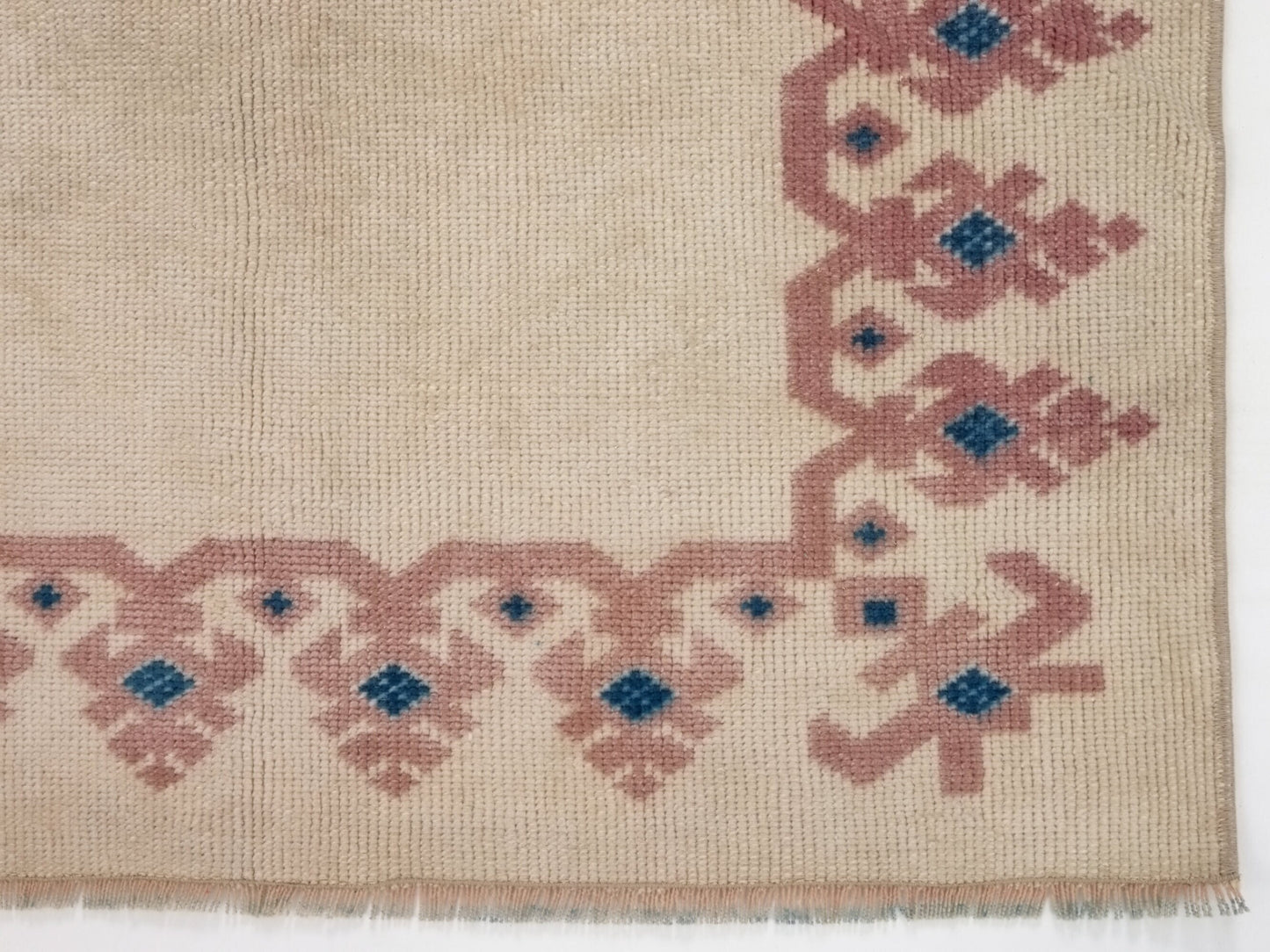 Turkish Rug, Oushak Rug, Vintage Rug, Area rug, Handmade rug, 3x5 Rug, Carpet rug, Beige Blue Small Rug, Kid room rug, Coastal decor, 10056