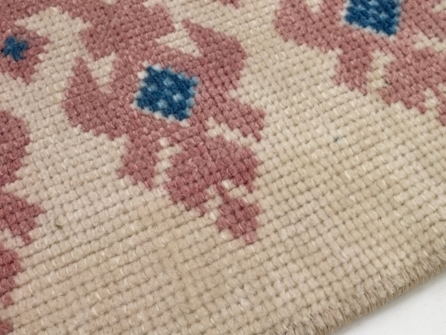 Turkish Rug, Oushak Rug, Vintage Rug, Area rug, Handmade rug, 3x5 Rug, Carpet rug, Beige Blue Small Rug, Kid room rug, Coastal decor, 10056