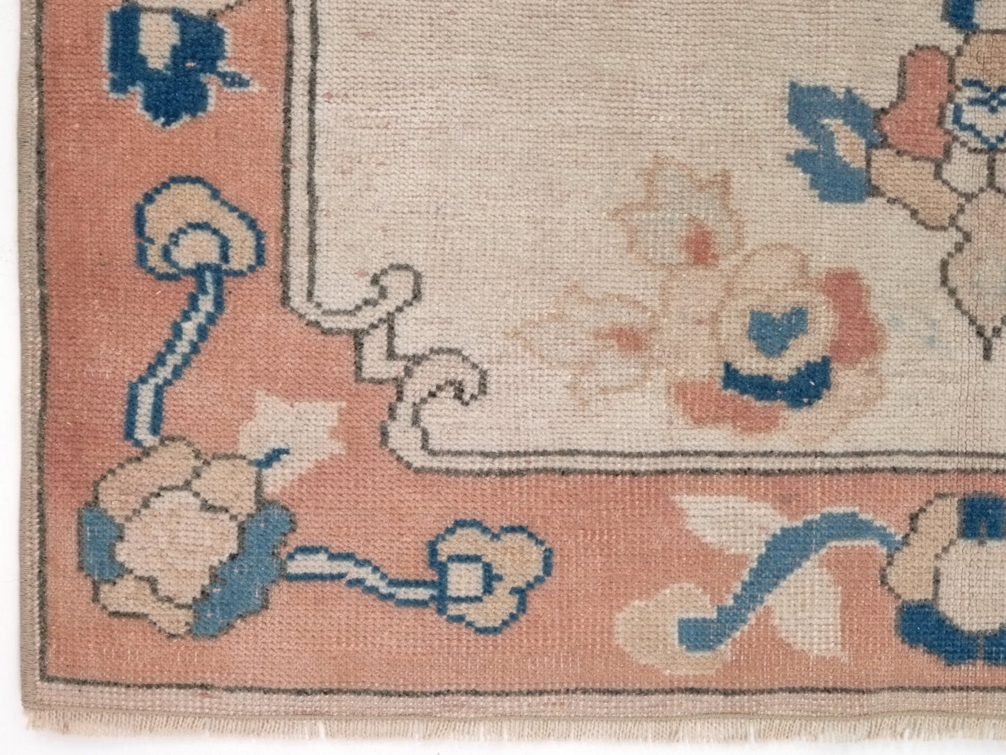 Turkish Rug, Oushak Rug, Vintage Rug, Area rug, Handmade rug, 4x5 Rug, Carpet rug, Beige Blue Small Rug, Kid room rug, Coastal decor, 10046
