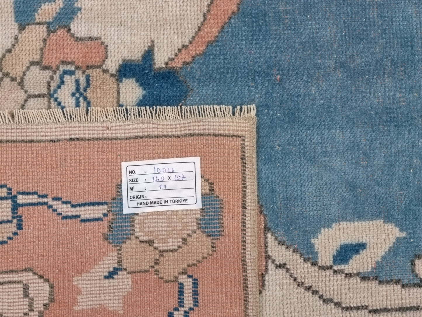 Turkish Rug, Oushak Rug, Vintage Rug, Area rug, Handmade rug, 4x5 Rug, Carpet rug, Beige Blue Small Rug, Kid room rug, Coastal decor, 10046