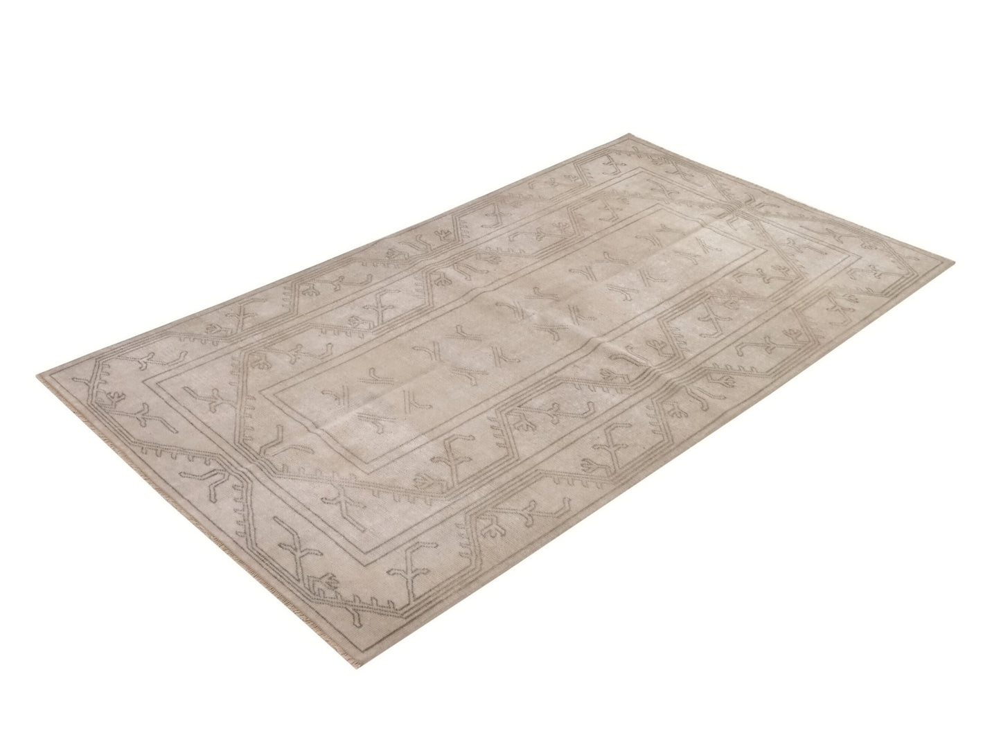 Farmhouse decor Vintage rug, Stunning Oushak rug, Area rug 4x7, Faded rug,Antique Turkish rug, Hand Knotted Neutral rug, Oriental rug, 10037