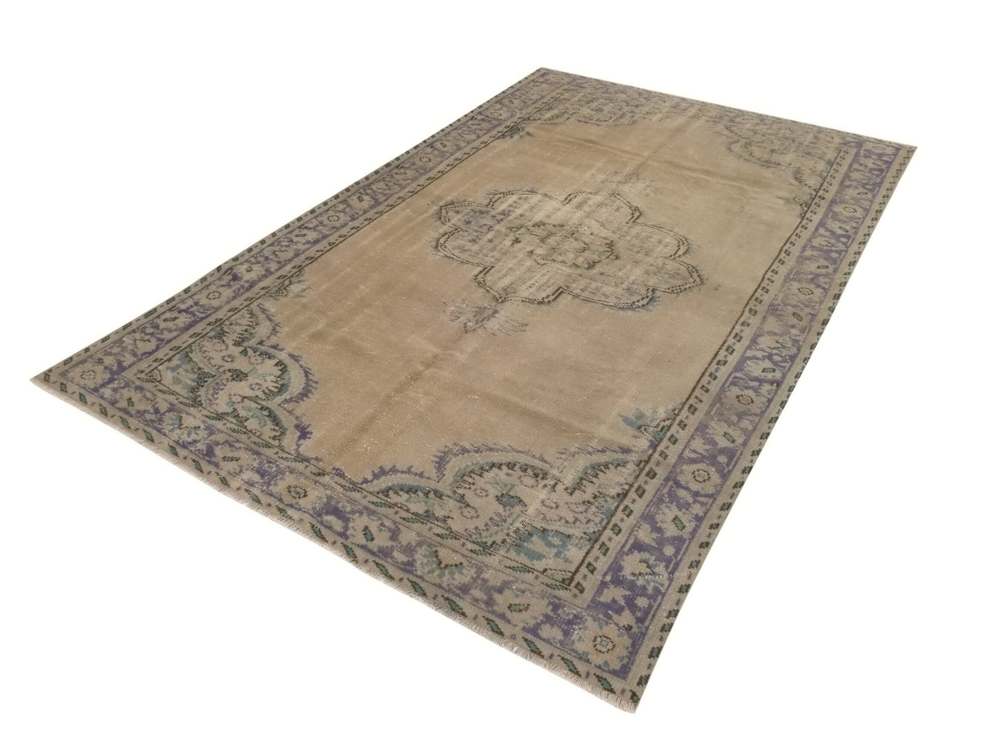 Vintage Rug 6x9, Turkish rug 6x9, Oushak Carpet rug, Living room rug, Muted rug,Faded rug, Handmade rug, Boho decor, Turkey rug, 8960