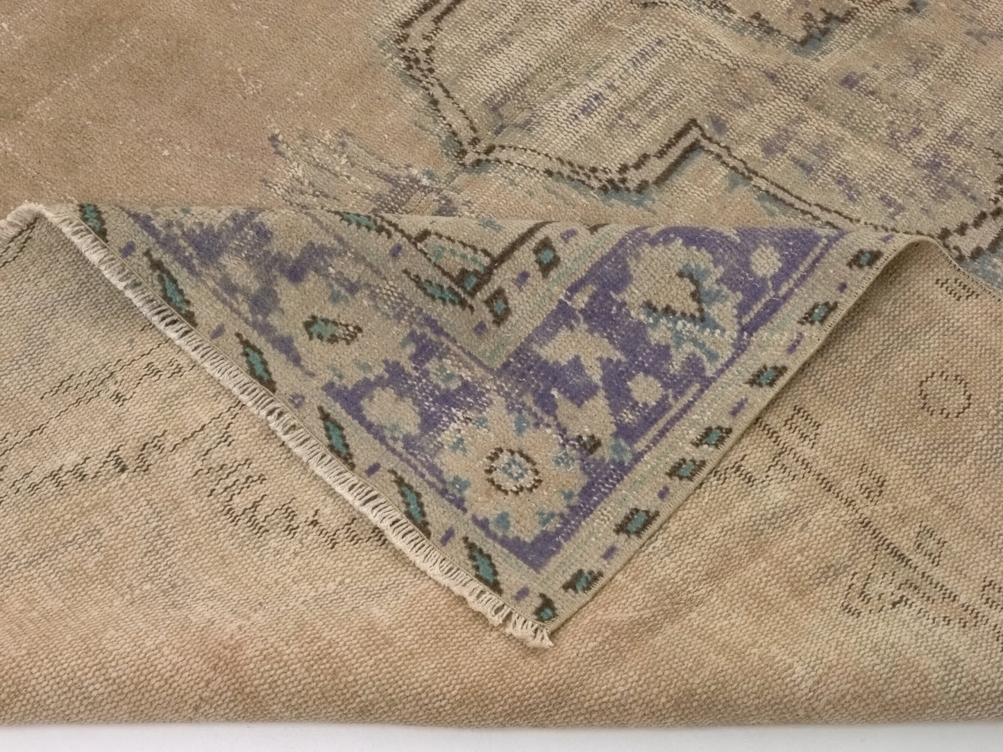 Vintage Rug 6x9, Turkish rug 6x9, Oushak Carpet rug, Living room rug, Muted rug,Faded rug, Handmade rug, Boho decor, Turkey rug, 8960