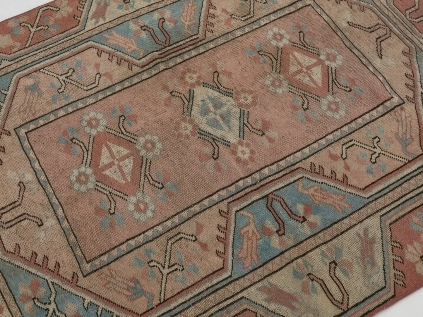 5x6 Rug, Turkish rug, Vintage rug, Oushak rug, Neutral rug, Area rug, Bedroom rug, Fine rug, Etsy rug, Old rug, Unique Turkish Rugs, 8933