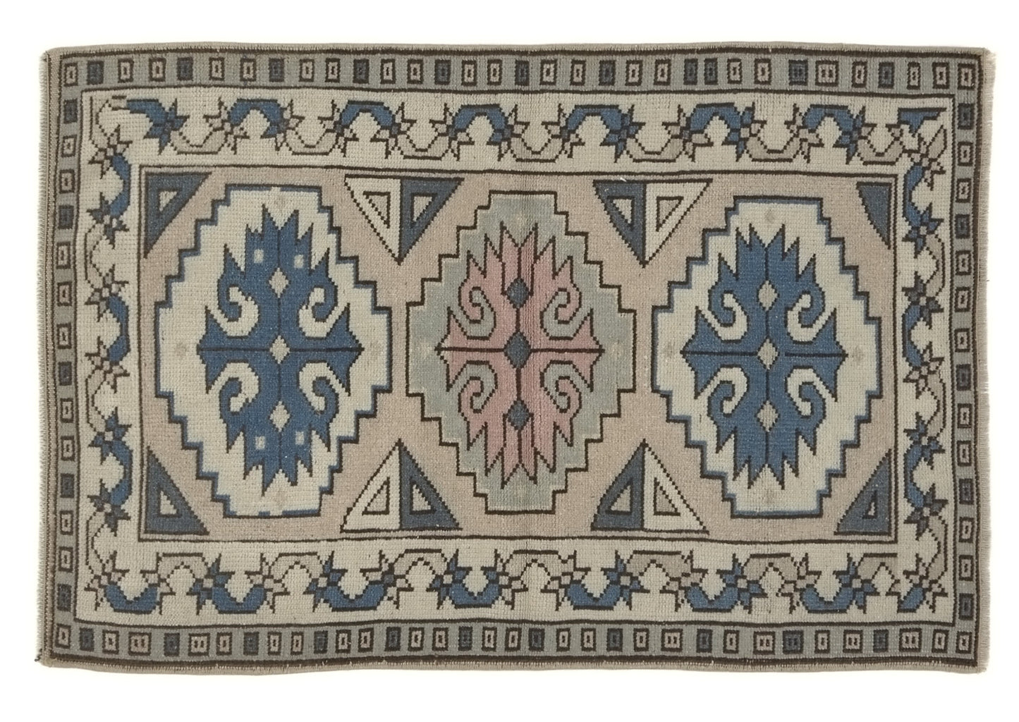 Turkish rug 3x5 , Vintage oushak rug , Area rug 3x5 , Turkish rug Wool, Small Oushak rug , Oriental rug , One of a kind rug, 8651