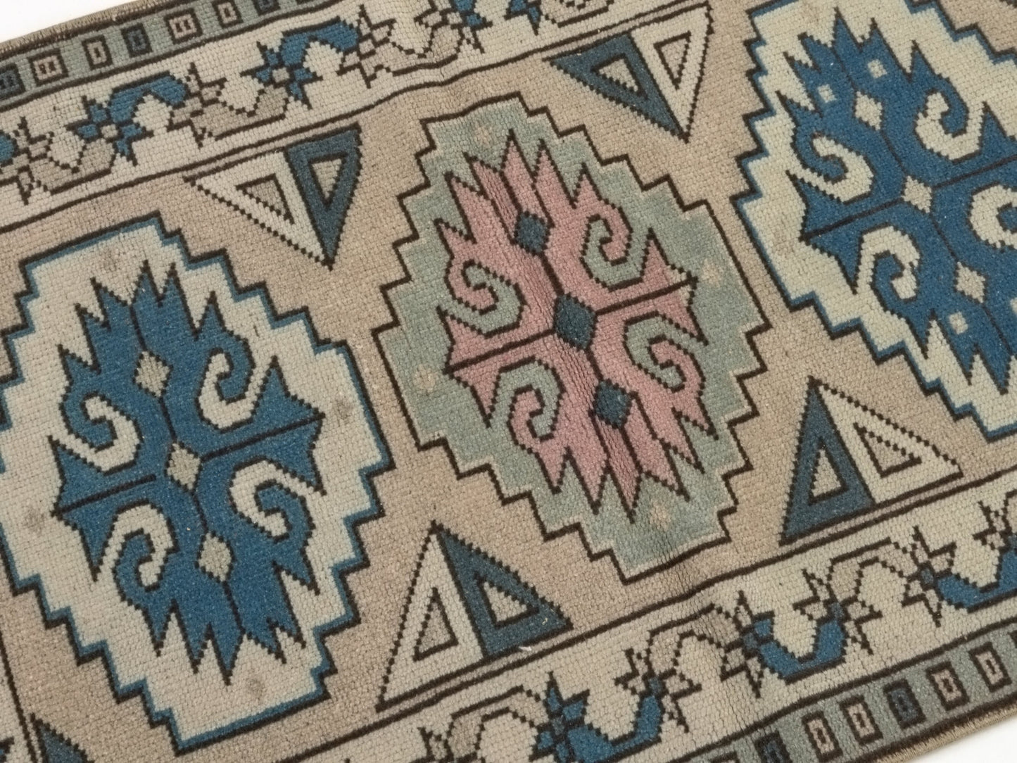 Turkish rug 3x5 , Vintage oushak rug , Area rug 3x5 , Turkish rug Wool, Small Oushak rug , Oriental rug , One of a kind rug, 8651