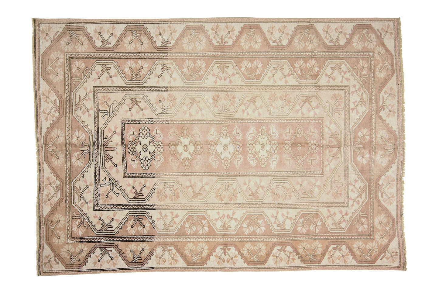 Milas Oushak Turkish Rug, Vintage rug ,5x8 Area Neutral Carpet rug, Faded Beige rug, Bedroom rug, Handmade Anatolia rug ,6315