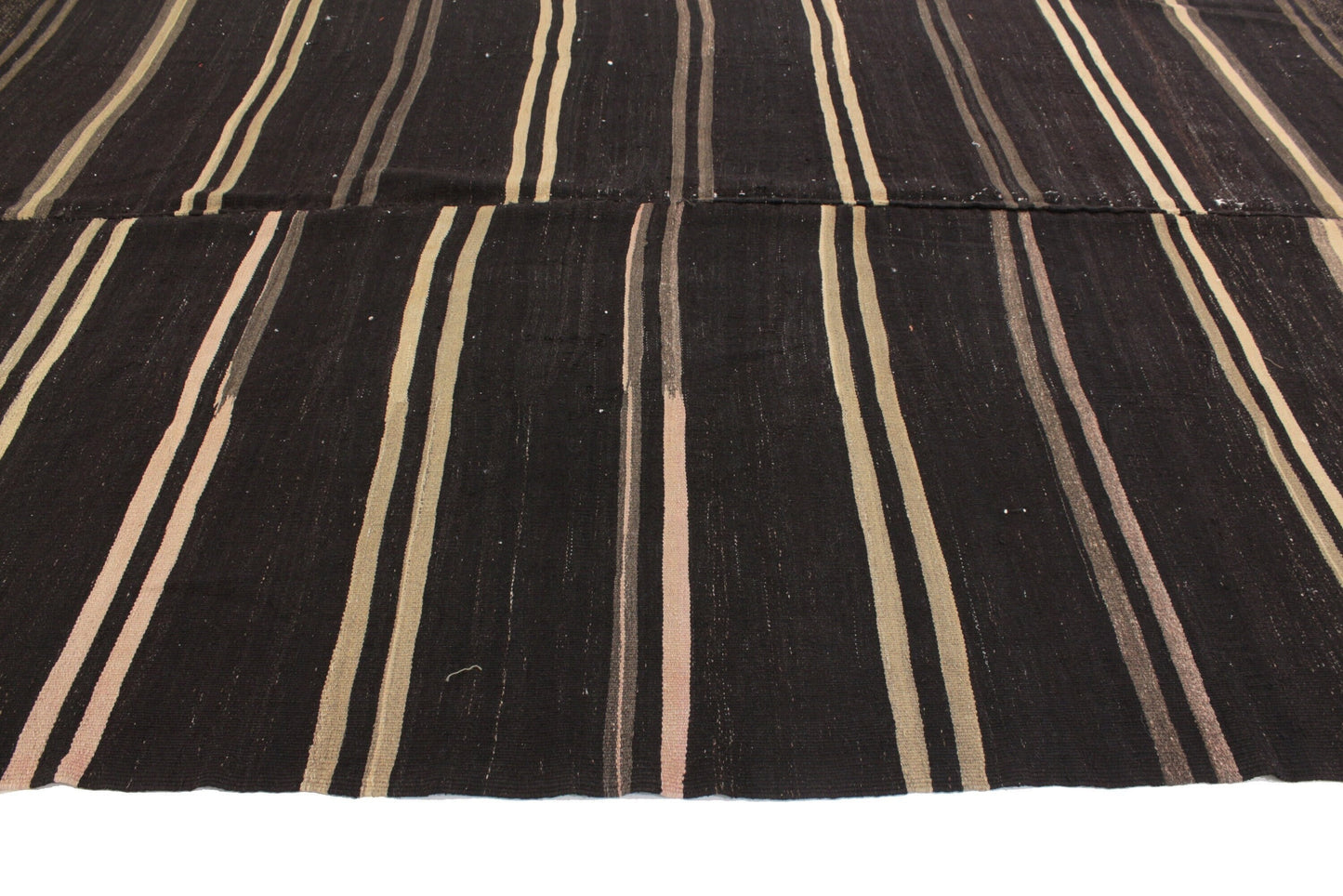 Vintage Kilim Rug 8x12, Farmhouse Brown Decor, Turkish Unique Kilim Rug, Area Faded Kilim Rug, Handmade Goat Hair Rug, Living Room Rug, 6067