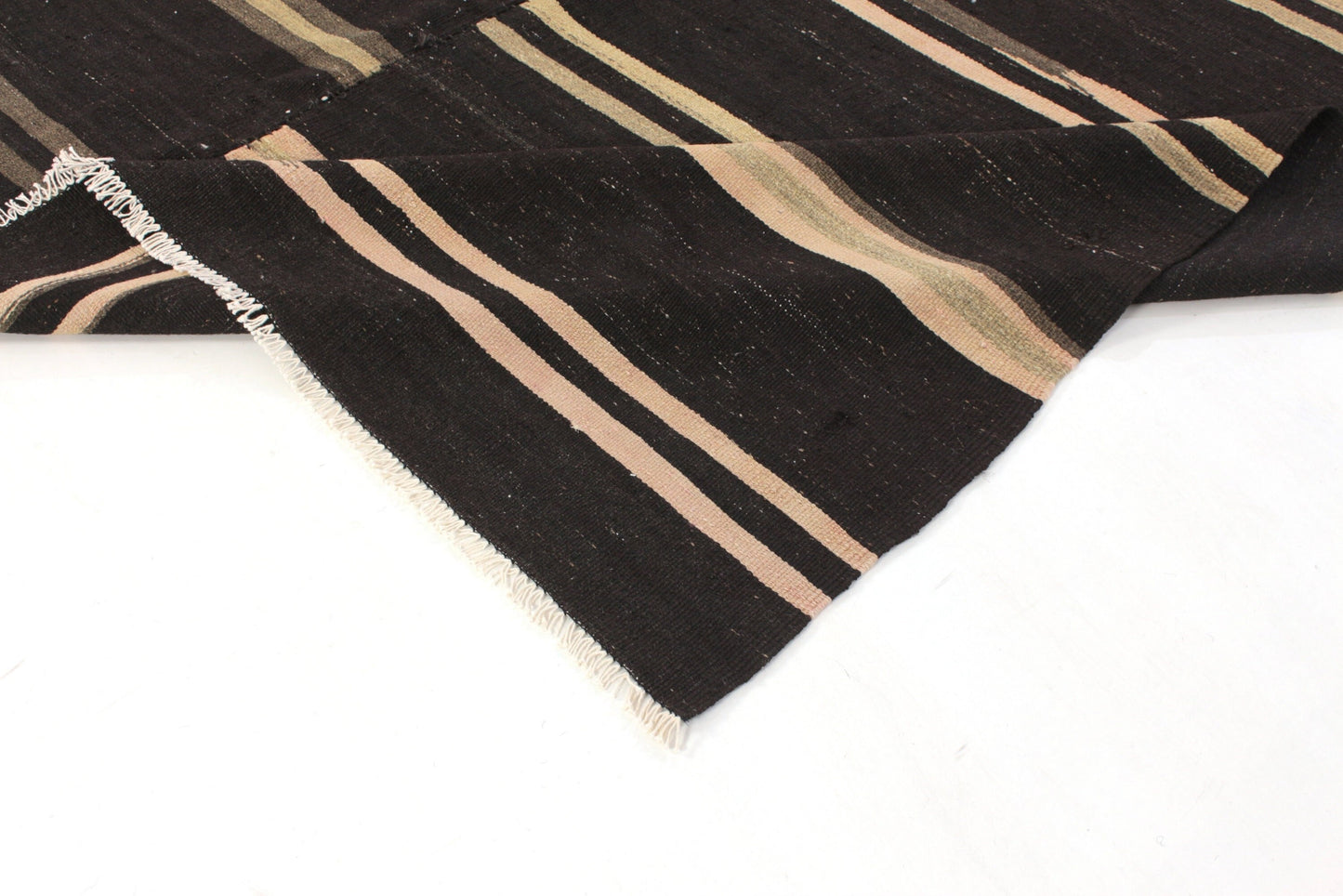 Vintage Kilim Rug 8x12, Farmhouse Brown Decor, Turkish Unique Kilim Rug, Area Faded Kilim Rug, Handmade Goat Hair Rug, Living Room Rug, 6067