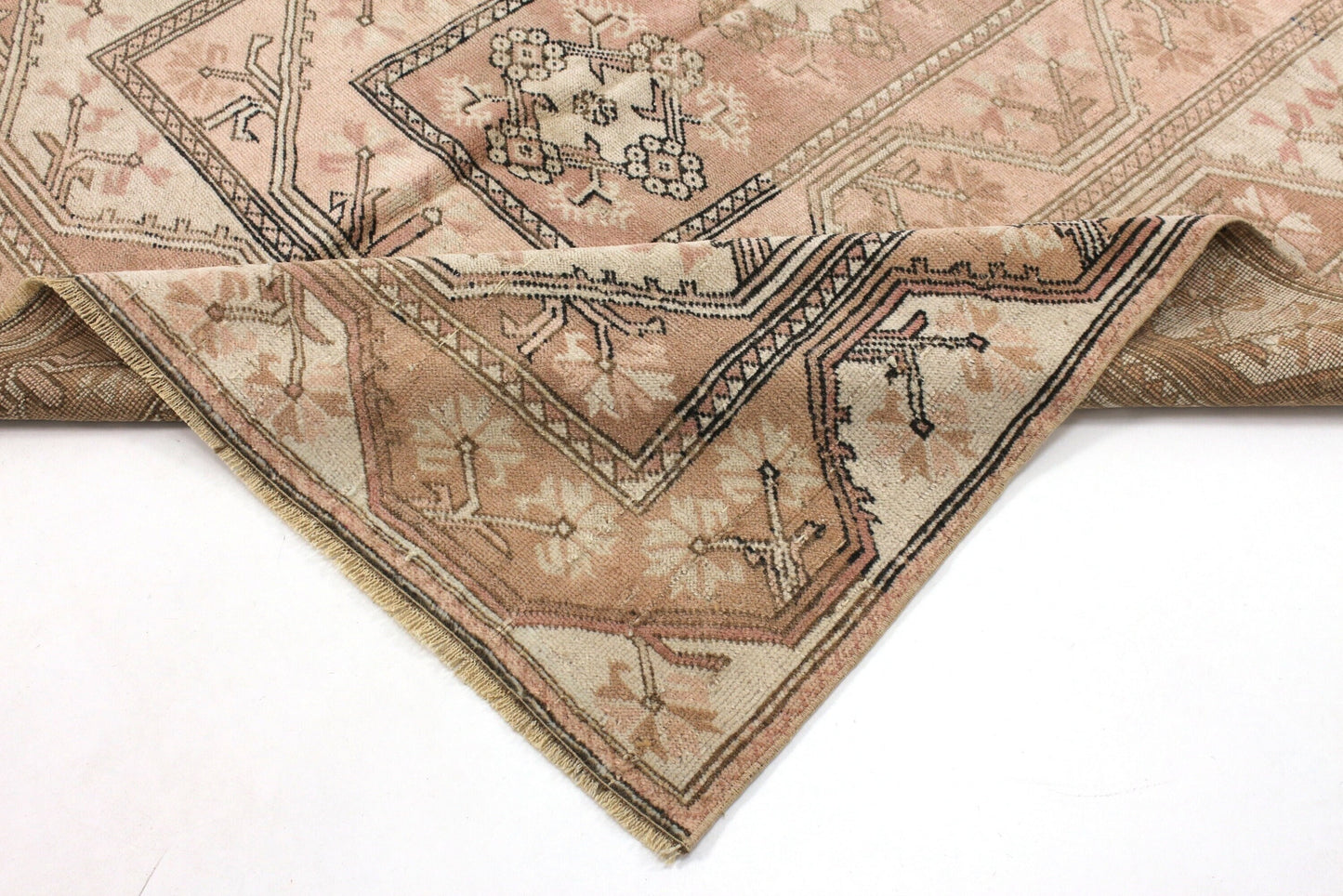 Milas Oushak Turkish Rug, Vintage rug ,5x8 Area Neutral Carpet rug, Faded Beige rug, Bedroom rug, Handmade Anatolia rug ,6315