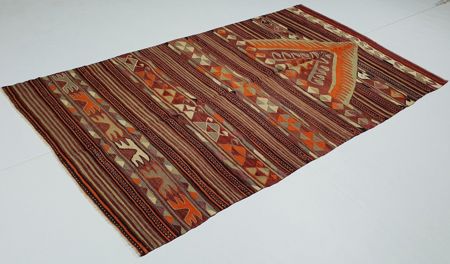 Kilim Rug, Area Kilim Rug, Vintage Antique Kilim Rug, Living Room Rug, Bohemian Rug, Rug Kilim 4x7, Turkish Kilim Rug, Handmade Kilim, 2580