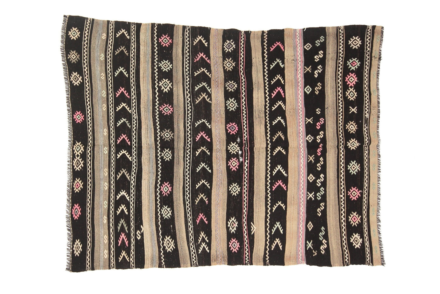 Turkish Kilim, Kilim Rug 5x7, Vintage Eclectic Kilim Rug, Handmade Bohemian Kilim Rug, Living Room Rug, Wool Rug, Rug Kilim,Area Kilim, 6066