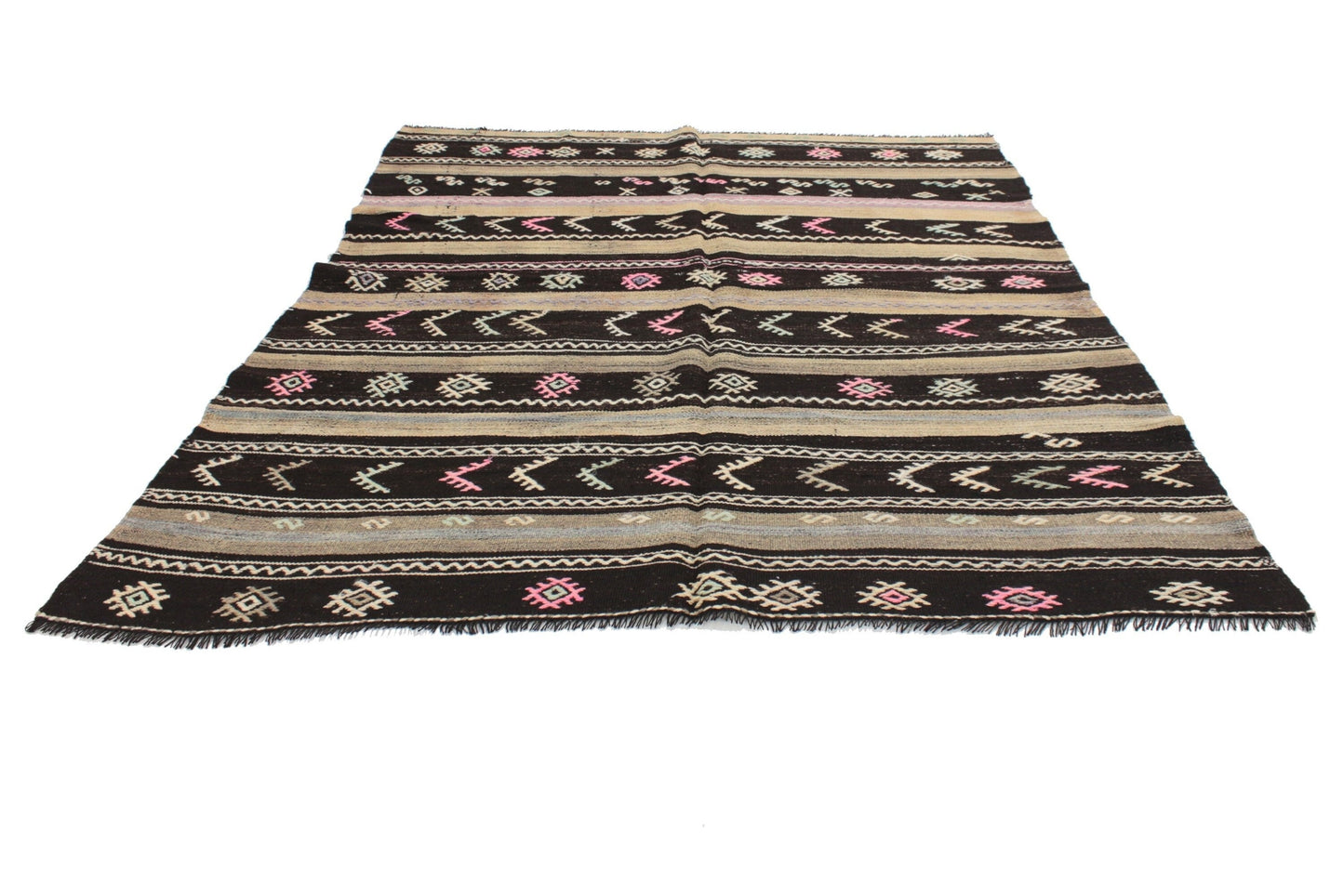 Turkish Kilim, Kilim Rug 5x7, Vintage Eclectic Kilim Rug, Handmade Bohemian Kilim Rug, Living Room Rug, Wool Rug, Rug Kilim,Area Kilim, 6066