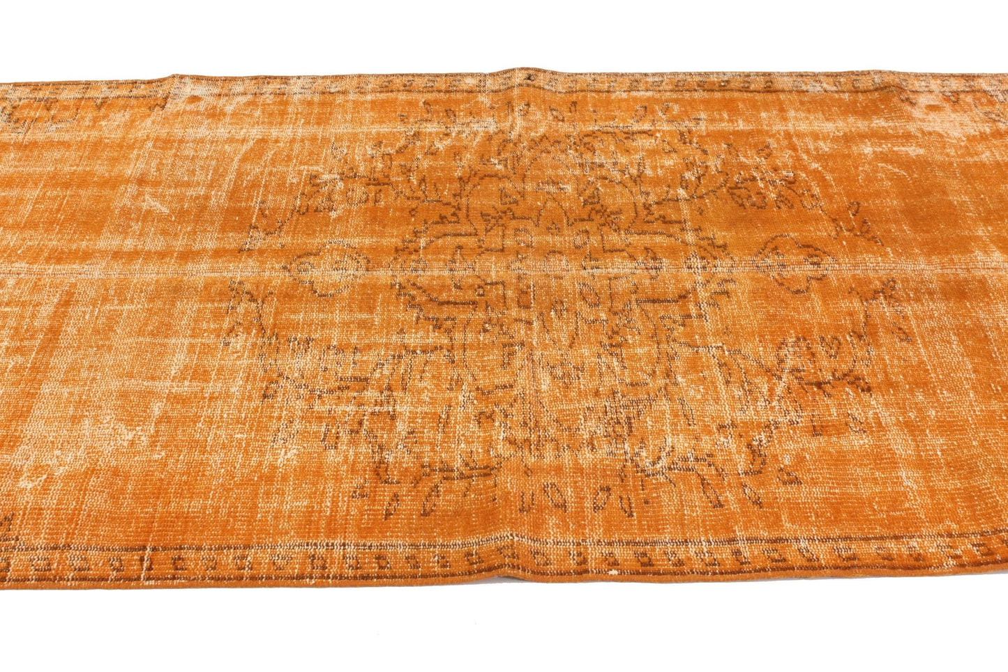 4x7 Orange Area Turkish Vintage Rug, Boho rug, Bedroom rug, Carpet Rug, Anatolia rug , Handmade rug ,Nursery rug, 3361