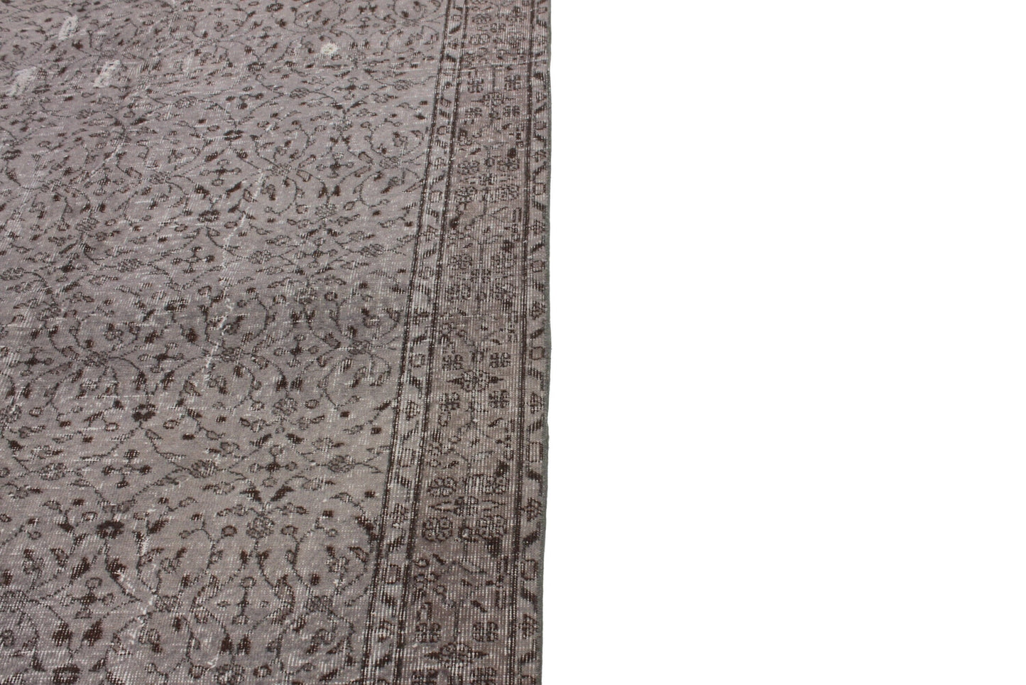 Gray Vintage Rug 5x8, Turkish Rug 5x8, Overdye Gray Vintage Carpet Rug, Handmade Contemporary Living Room Area Rug,3142