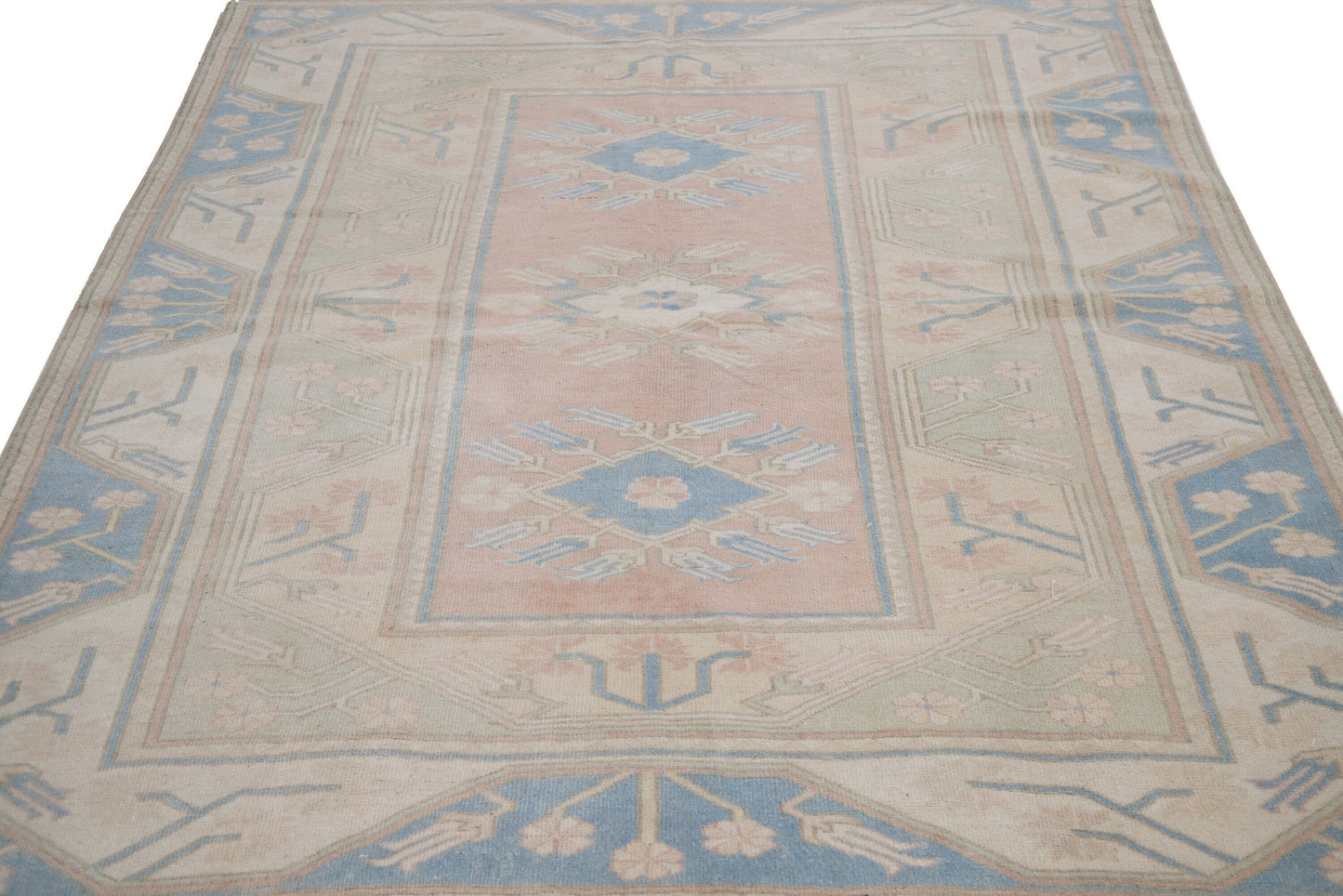 5x7 Rug, Area rug ,Faded rug, Oushak Rug, Anatolia rug, Coastal decor, Living room rug, Vintage rug, Turkish rug, Unique rug,Turkey rug,7465