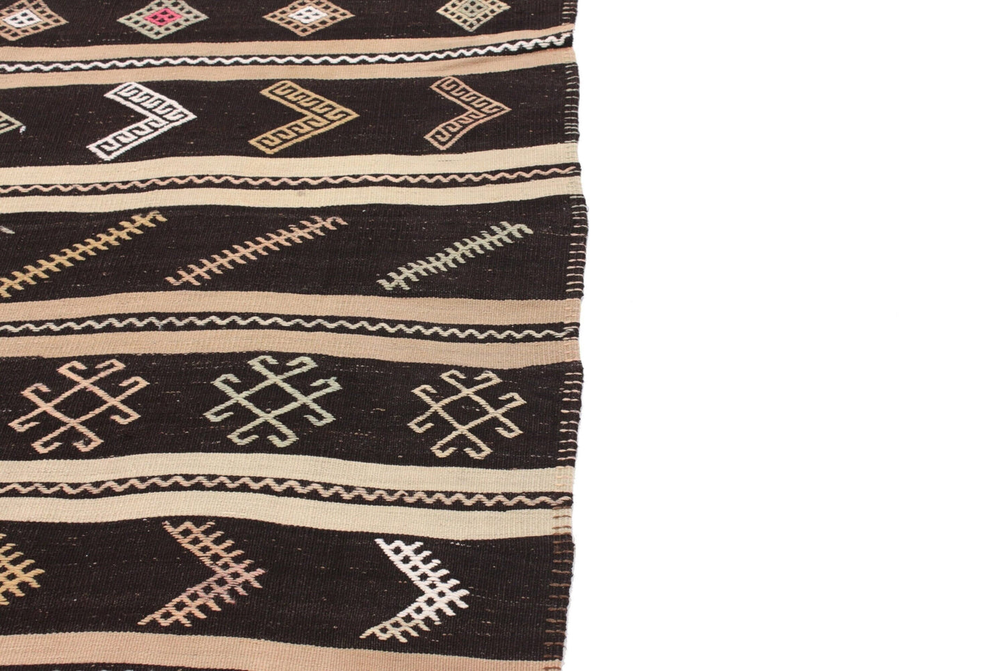 Turkish Kilim Rug, Rug Kilim, Handmade Flat Weave Kilim Rug, Vintage Striped Kilim Rug, Bedroom Rug, Area Floor Kilim Rug, Wool Rug, 5993