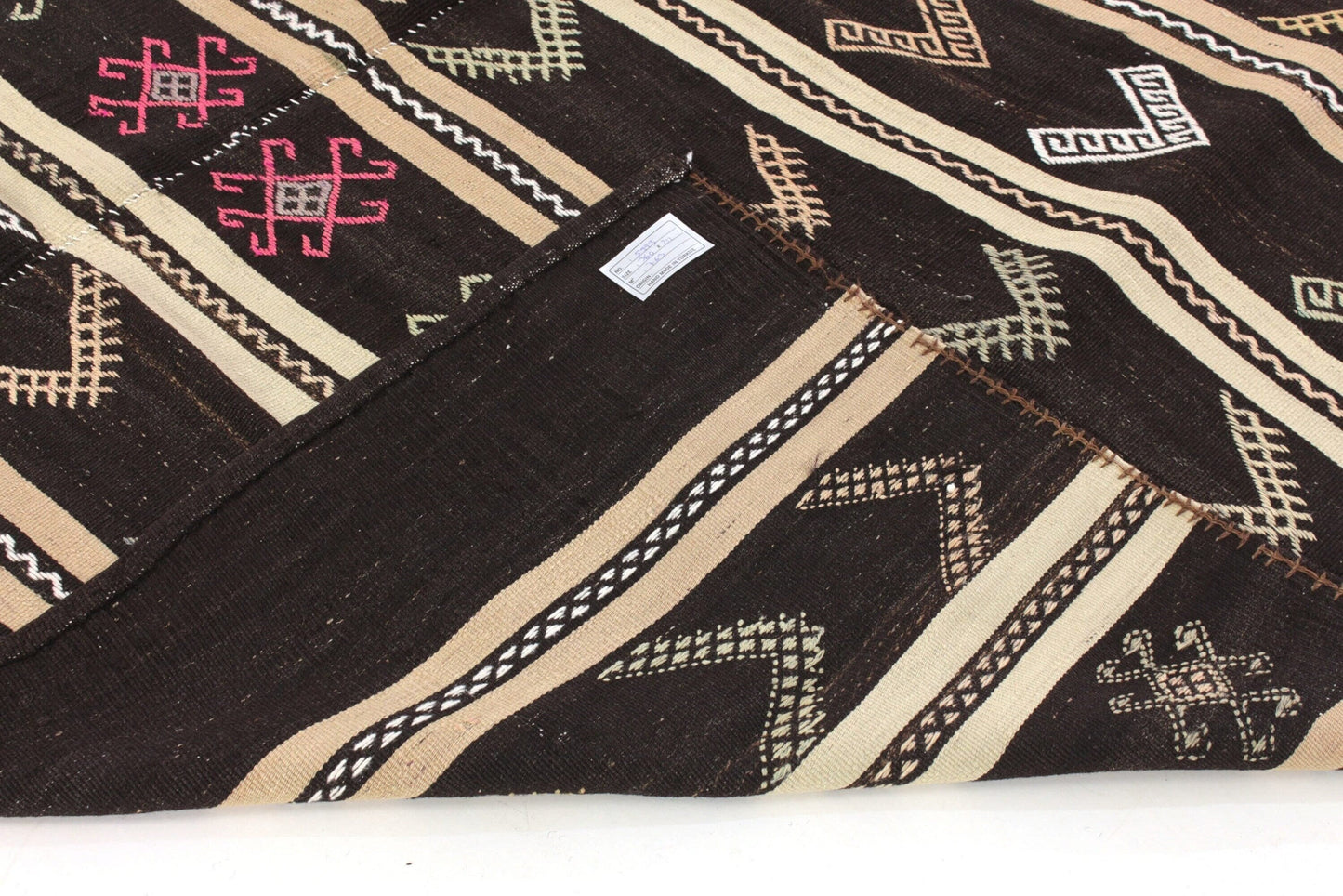Turkish Kilim Rug, Rug Kilim, Handmade Flat Weave Kilim Rug, Vintage Striped Kilim Rug, Bedroom Rug, Area Floor Kilim Rug, Wool Rug, 5993