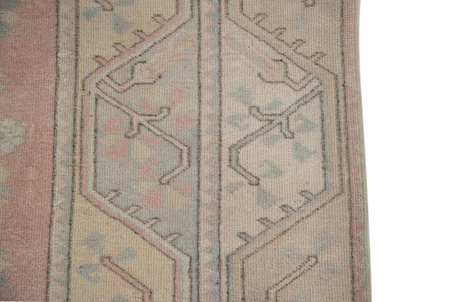 5x8 Rug, Faded Geometric Rug, Neutral Turkish rug, Oushak rug, Vintage rug, Area rug, Unique rug, One of a kind rug, Living room Rug, 7482