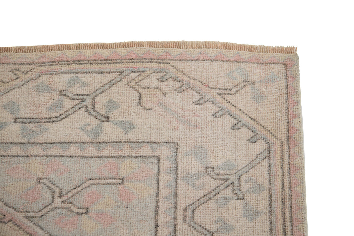 5x8 Rug, Faded Geometric Rug, Neutral Turkish rug, Oushak rug, Vintage rug, Area rug, Unique rug, One of a kind rug, Living room Rug, 7482