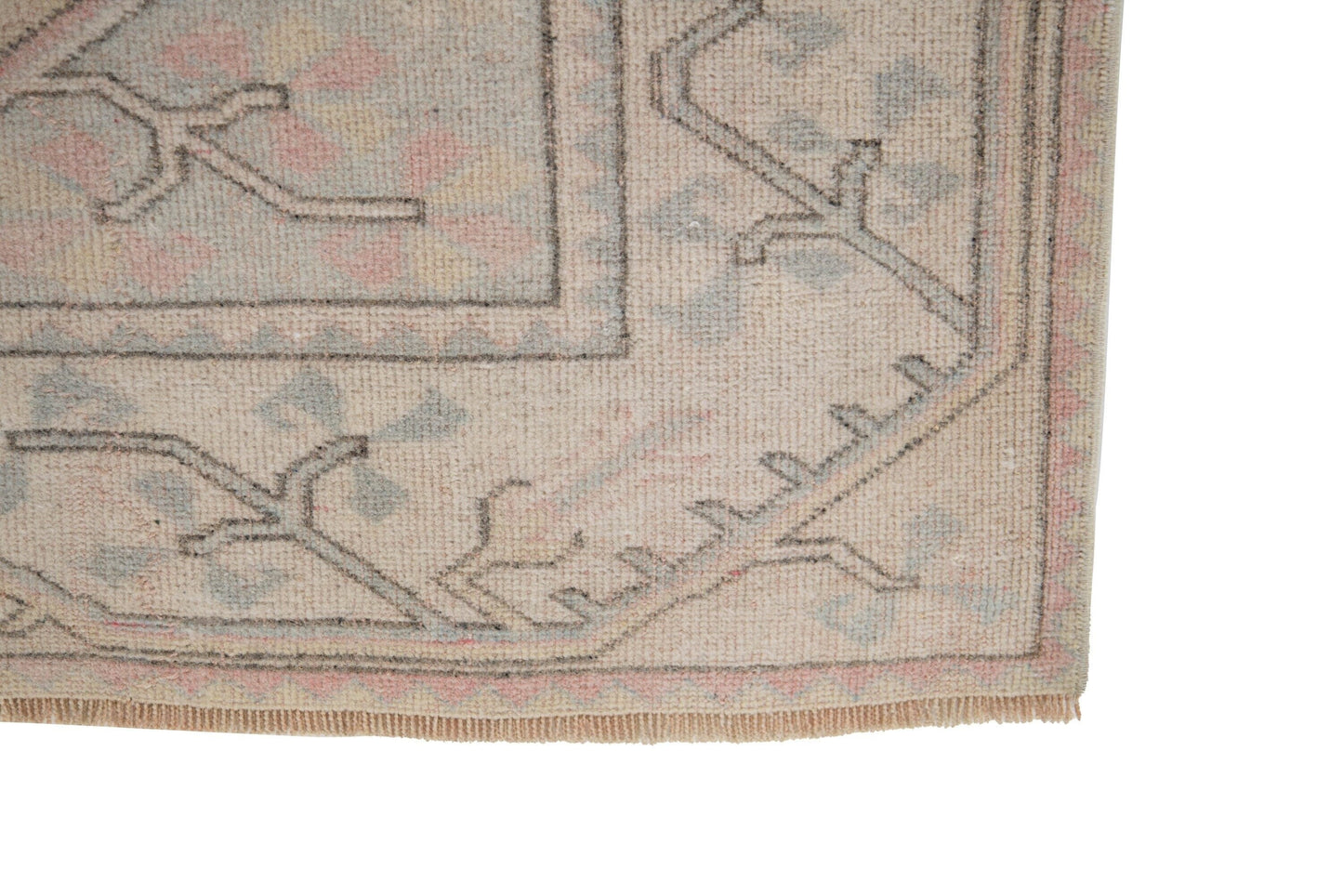 5x8 Rug, Faded Geometric Rug, Neutral Turkish rug, Oushak rug, Vintage rug, Area rug, Unique rug, One of a kind rug, Living room Rug, 7482