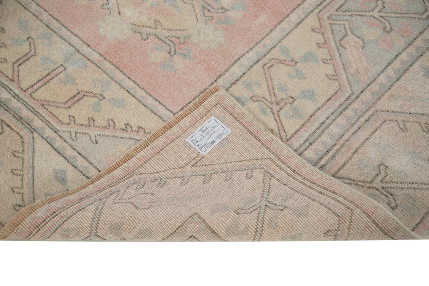 5x8 Rug, Faded Geometric Rug, Neutral Turkish rug, Oushak rug, Vintage rug, Area rug, Unique rug, One of a kind rug, Living room Rug, 7482