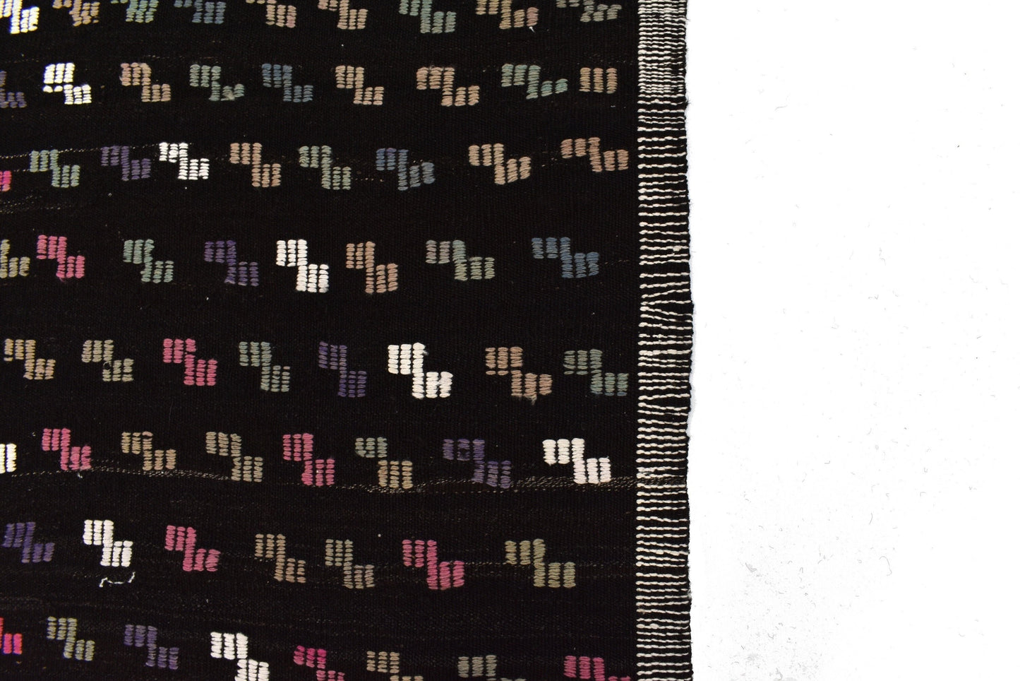 Handmade Kilim Rug, Vintage Antique Kilim Rug, Turkish Black Kilim Rug, Kilim Rug 6x9, Goat Hair Rug, Living Room Rug, Area Kilim Rug, 3149