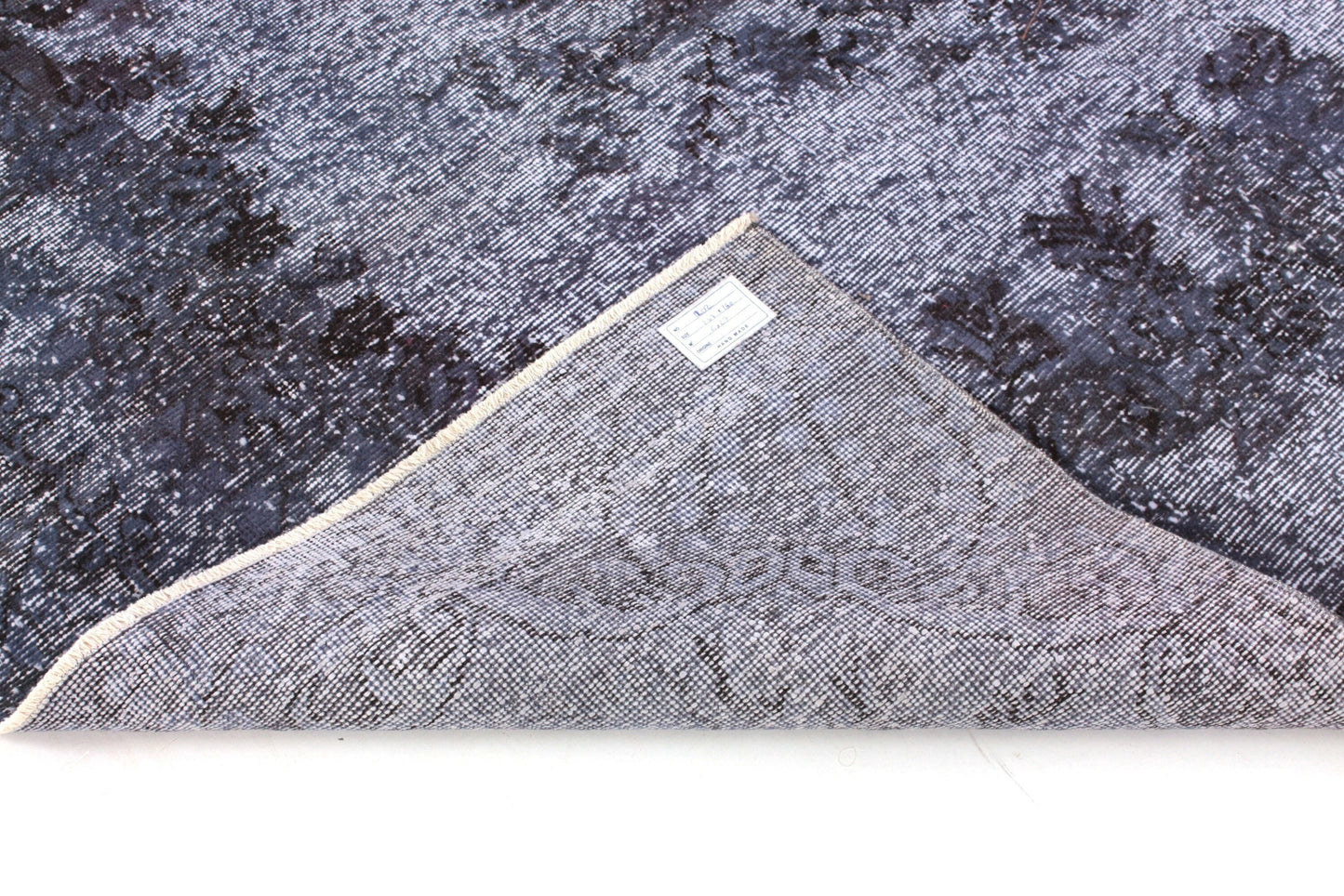 Overdye Blue Turkish Rug, Vintage Rug Distressed, Oushak Carpet Rug, Area Rug Floral 5x8, Contemporary ,Living Room, Handmade ,Rug,1202