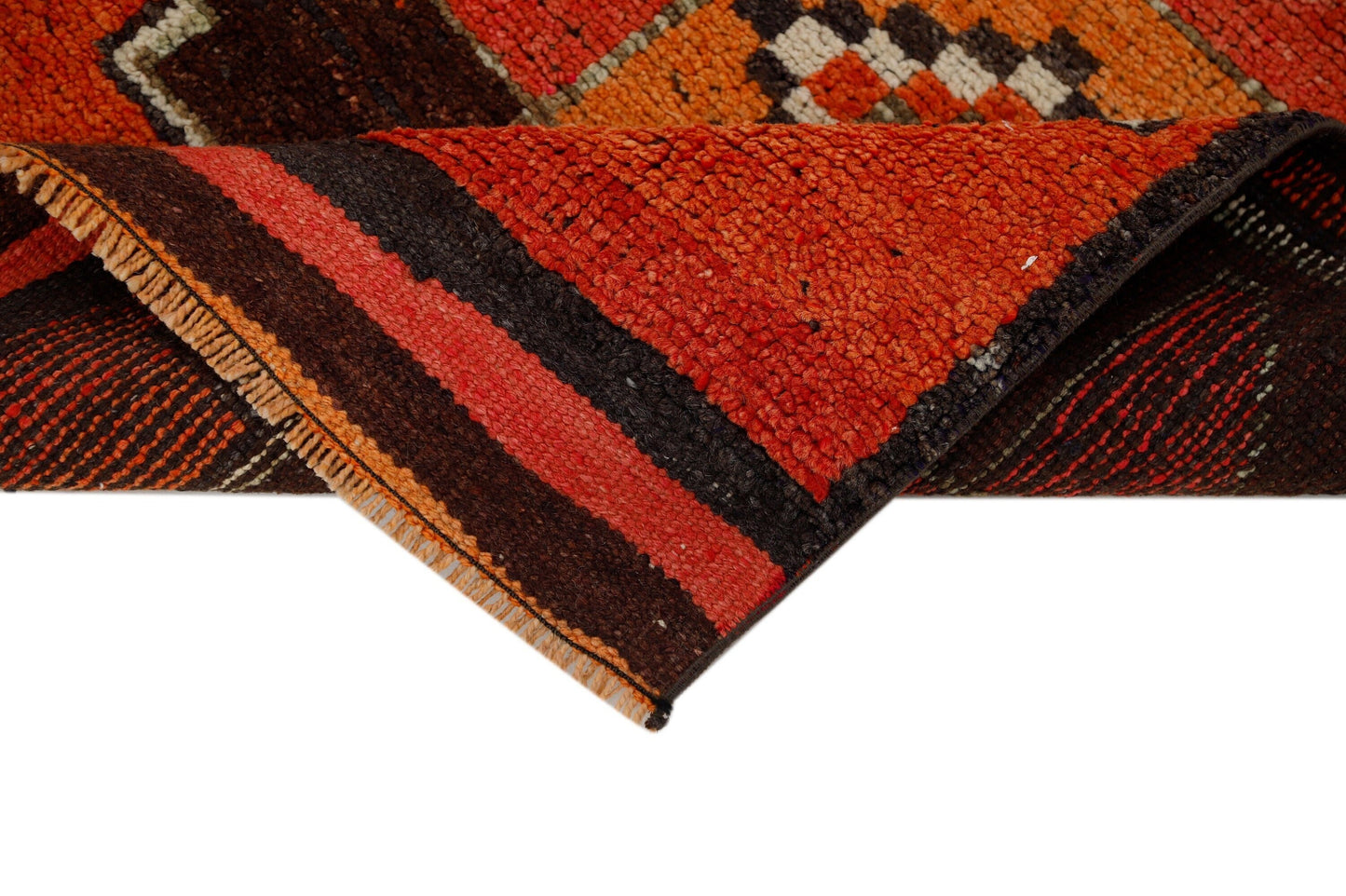 Runner rug, Floor Vintage runner, Oushak runner, Turkish Carpet Runner rug, Red Brown Runner rug 3x10, Hallway rug, Kitchen rug, 7217