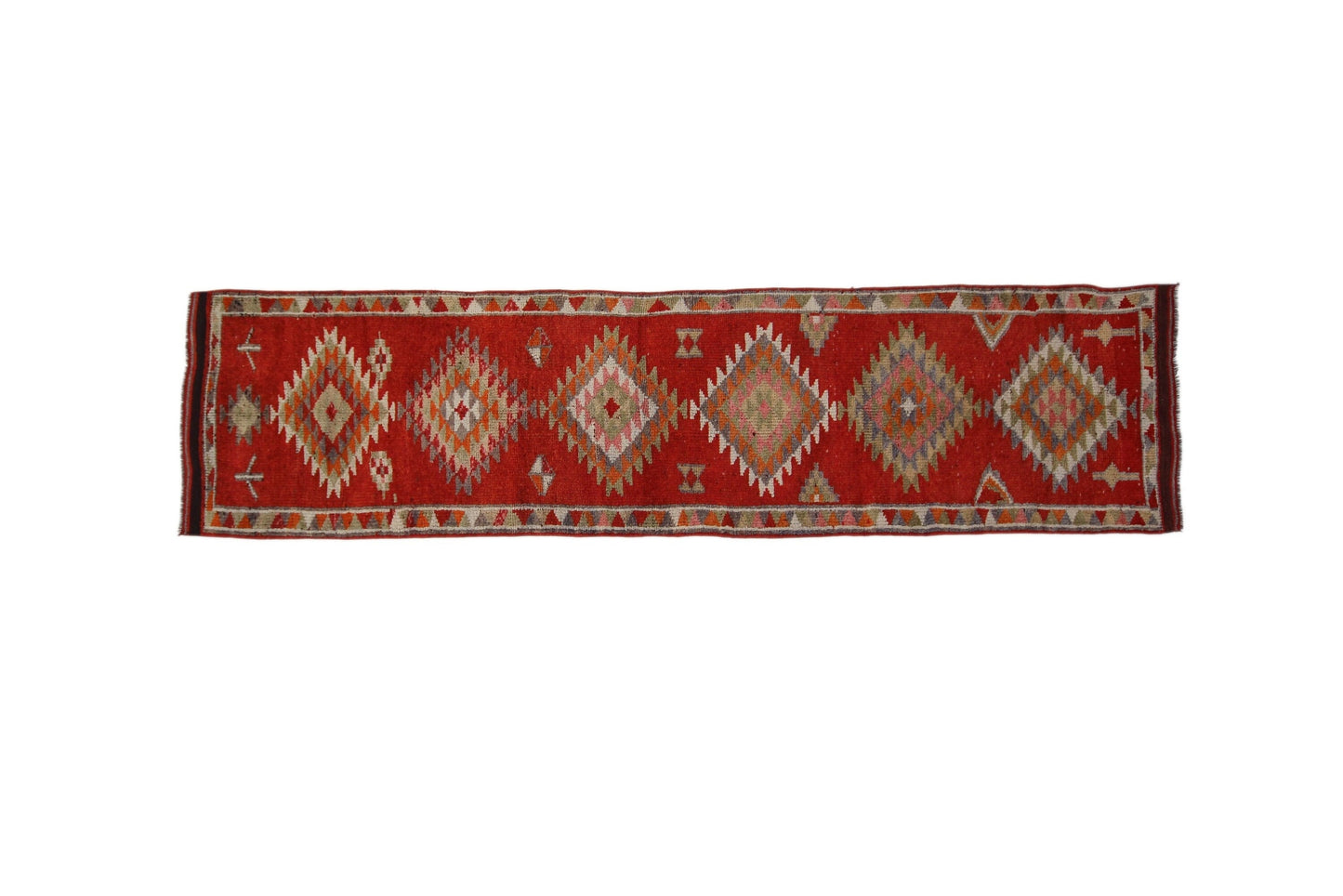 3x12 Hallway Runner Rug, Turkish rug runner, Vintage runner, Oushak runner, Kitchen rug, Corridor rug ,Floor runner, Stair rug, 7207