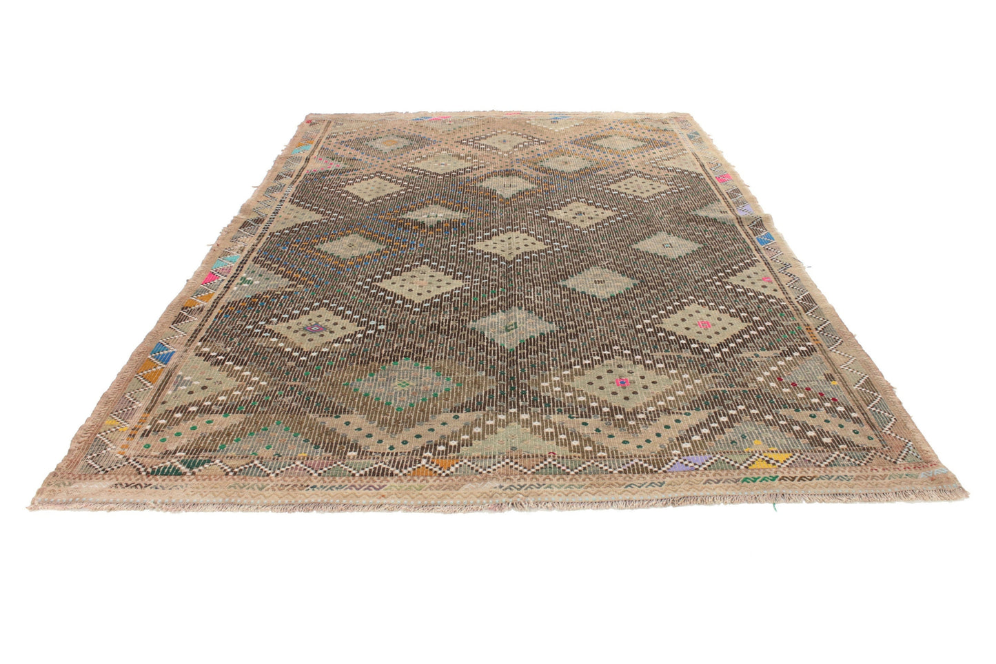 Rug Kilim 6x9, Turkish Faded Kilim Rug, Vintage Unique Kilim Rug, Kilim Rug, Area Kilim Rug, Bedroom Rug, Scandinavian Rug, Rug Kilim, 6268