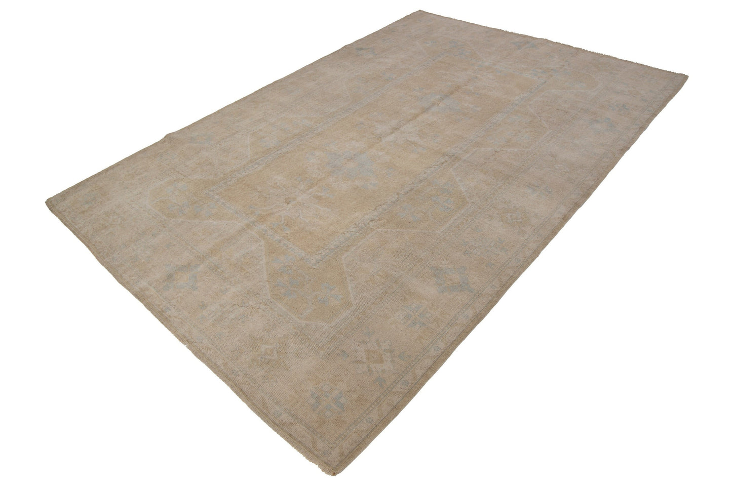 7x10 Turkish rug, Beige Wool Area Rug, Oushak rug ,Vintage rug ,Beige rug 7x10, Handmade Carpet rug, Farmhouse decor, Living room rug, 7729