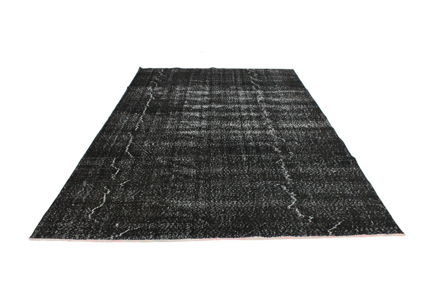 Turkish Vintage Rug, 6x9 Overdye Black Rug, Area Rug, Living Room Rug, Carpet Rug, 3159