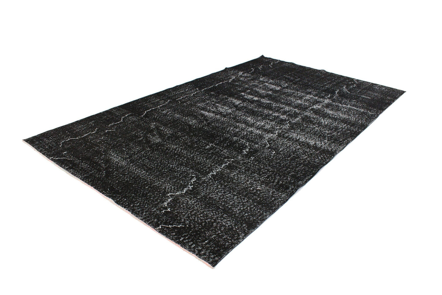 Turkish Vintage Rug, 6x9 Overdye Black Rug, Area Rug, Living Room Rug, Carpet Rug, 3159