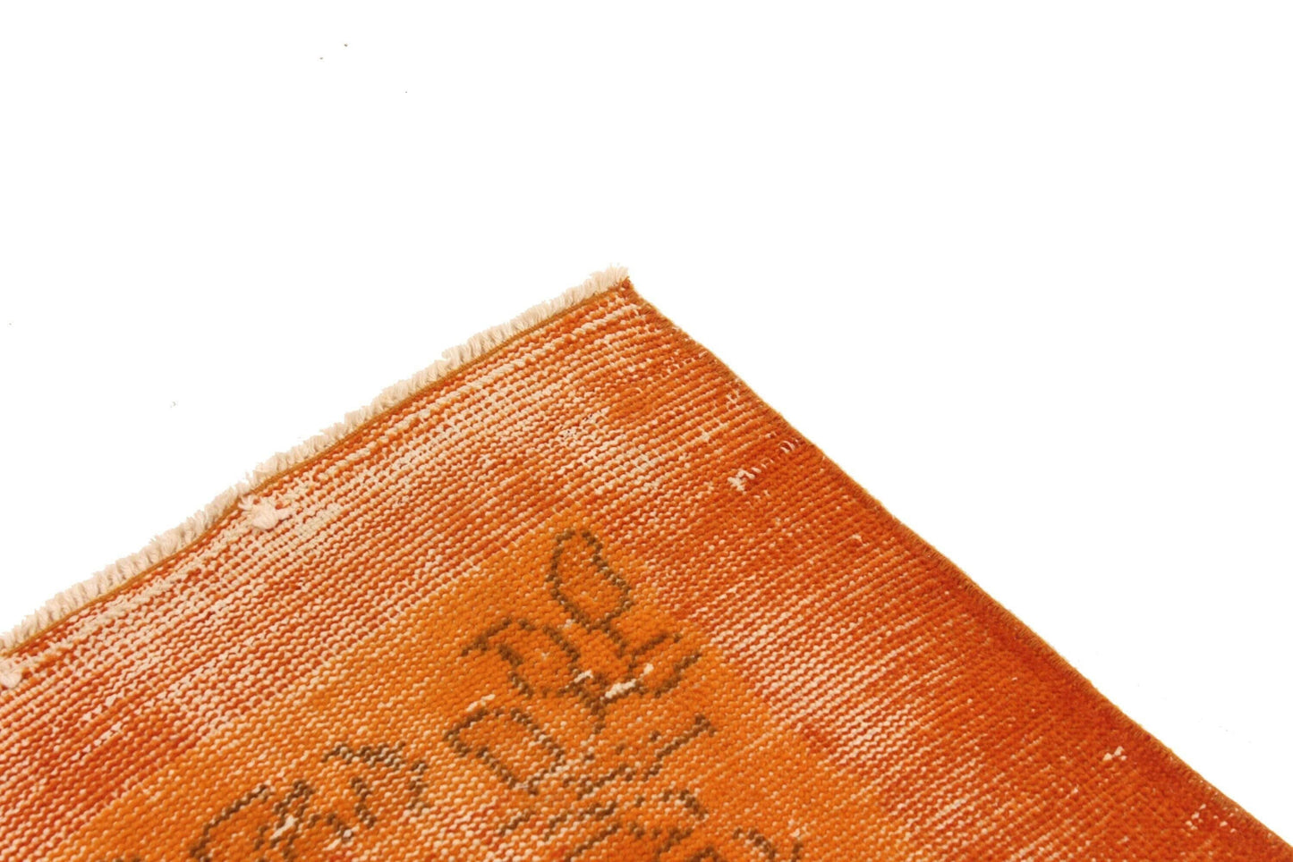 Orange Carpet Rug, Overdye Turkish Rug, Vintage Rug, Rug 5x7 Area, Boho Decor, Bedroom rug ,Eclectic decor ,Living Room Rug ,3699