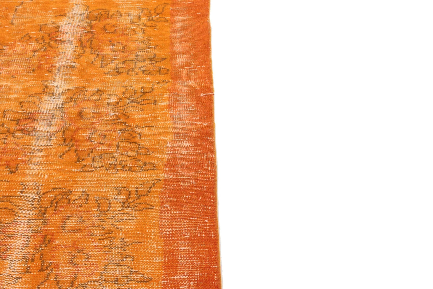 Orange Carpet Rug, Overdye Turkish Rug, Vintage Rug, Rug 5x7 Area, Boho Decor, Bedroom rug ,Eclectic decor ,Living Room Rug ,3699