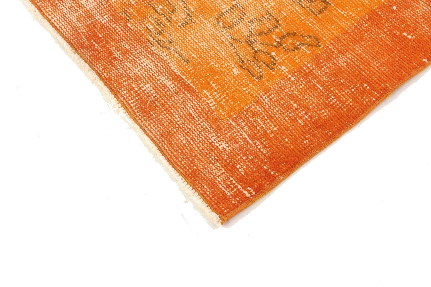 Orange Carpet Rug, Overdye Turkish Rug, Vintage Rug, Rug 5x7 Area, Boho Decor, Bedroom rug ,Eclectic decor ,Living Room Rug ,3699