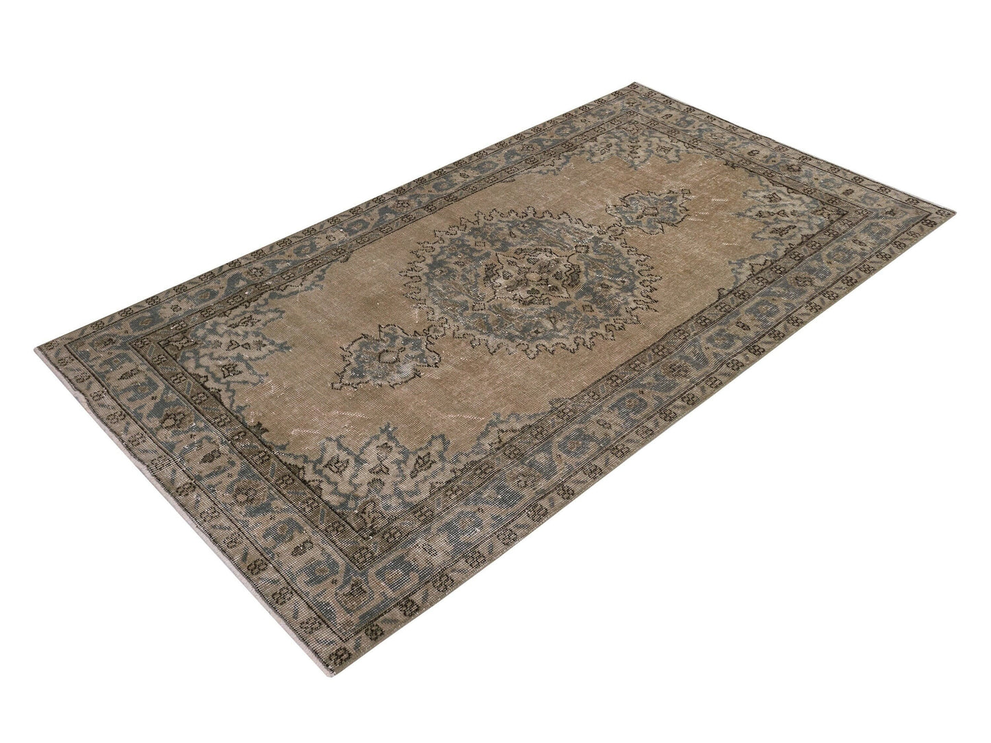 Turkish Oushak Rug, Vintage Area Rug, Anatolian Wool Rug, Handmade Carpet Rug, Traditional Antique Rug, Unique Rustic Rug, 8681