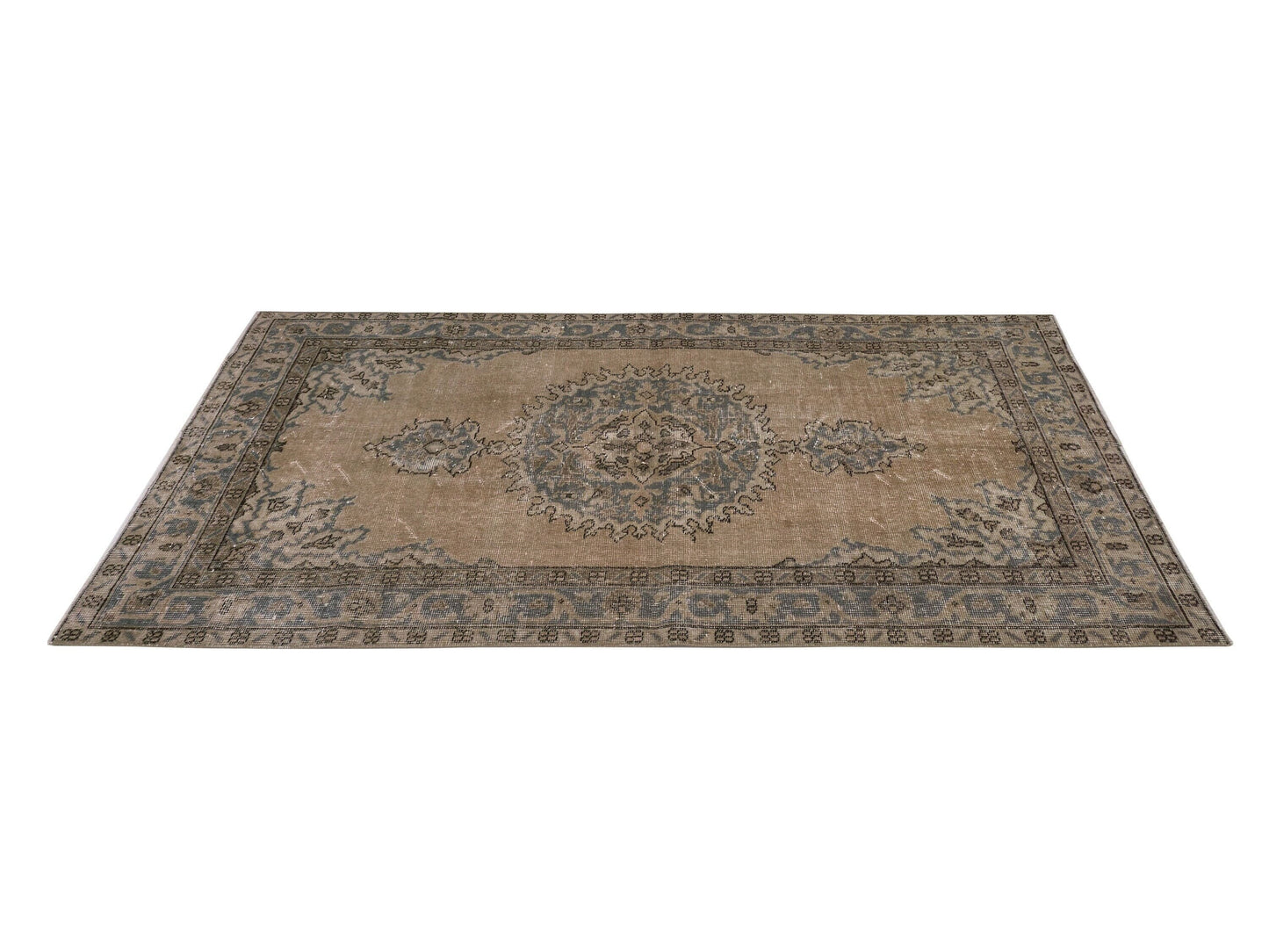 Turkish Oushak Rug, Vintage Area Rug, Anatolian Wool Rug, Handmade Carpet Rug, Traditional Antique Rug, Unique Rustic Rug, 8681
