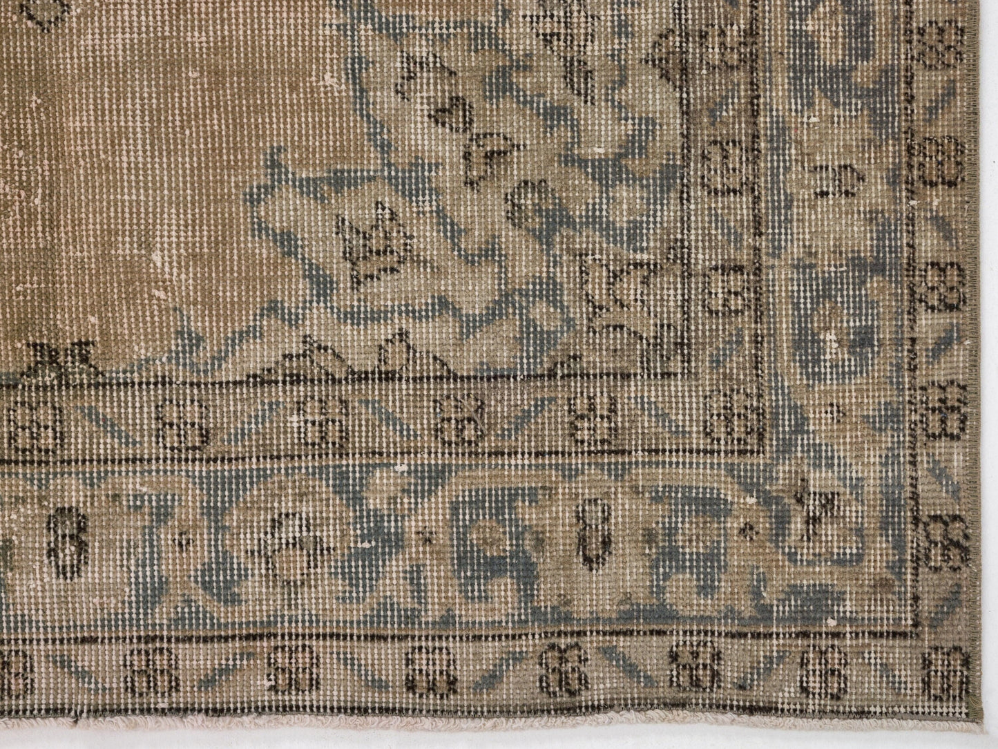 Turkish Oushak Rug, Vintage Area Rug, Anatolian Wool Rug, Handmade Carpet Rug, Traditional Antique Rug, Unique Rustic Rug, 8681