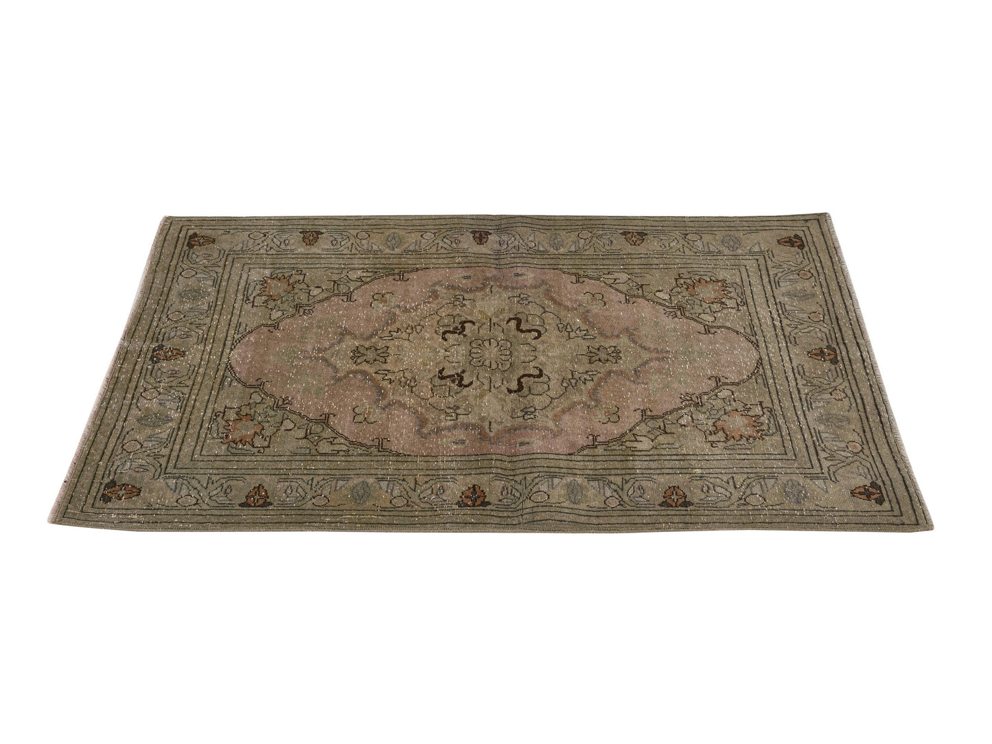 3x4 Small Oushak Rug, Vintage Turkish rug, Bohemian Small Rug, Anatolian rug, Handmade Rug, One of a kind carpet Rug, 8665