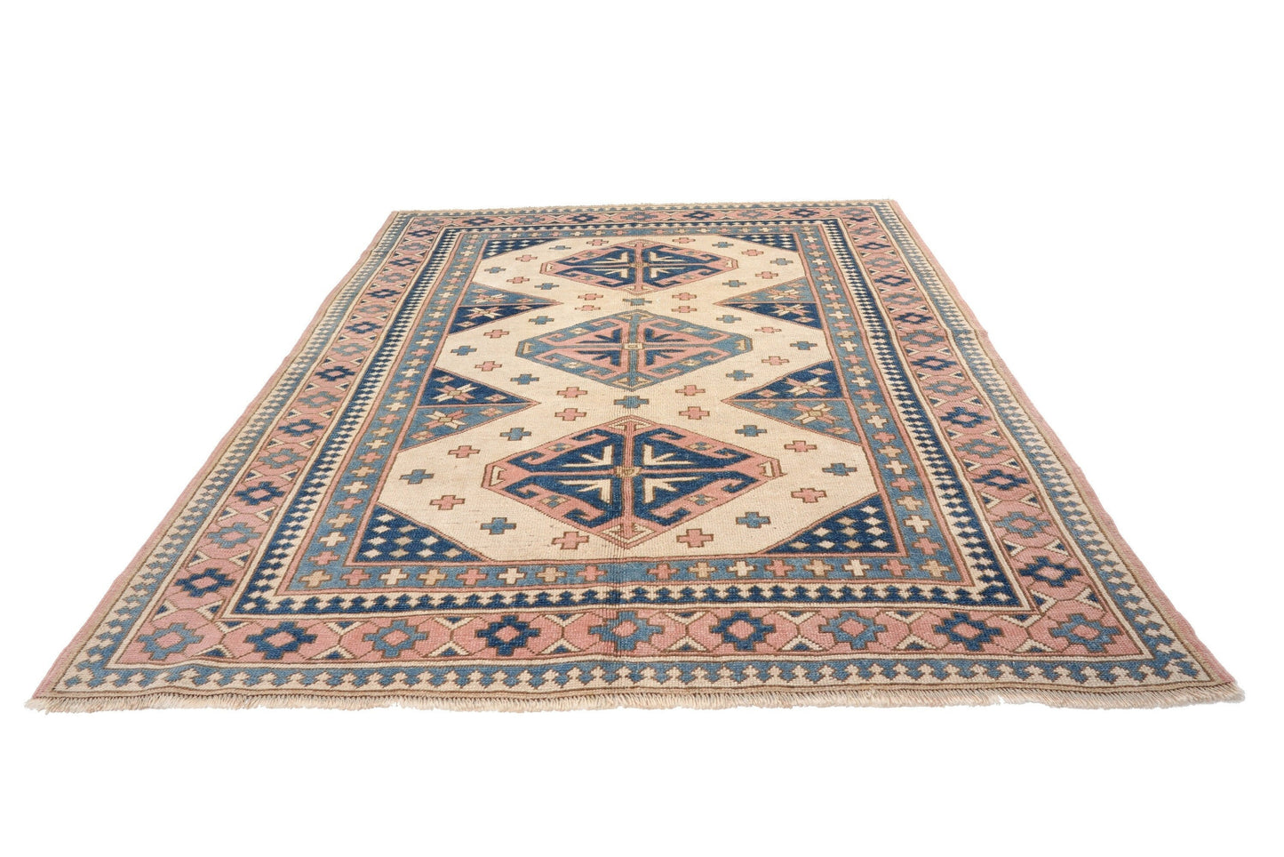 Turkish Vintage Oushak rug 6x8, Neutral rug, Faded rug, Handmade rug, Area rug, Pastel rug, Muted rug,Living room rug, Turkey rug ,6293