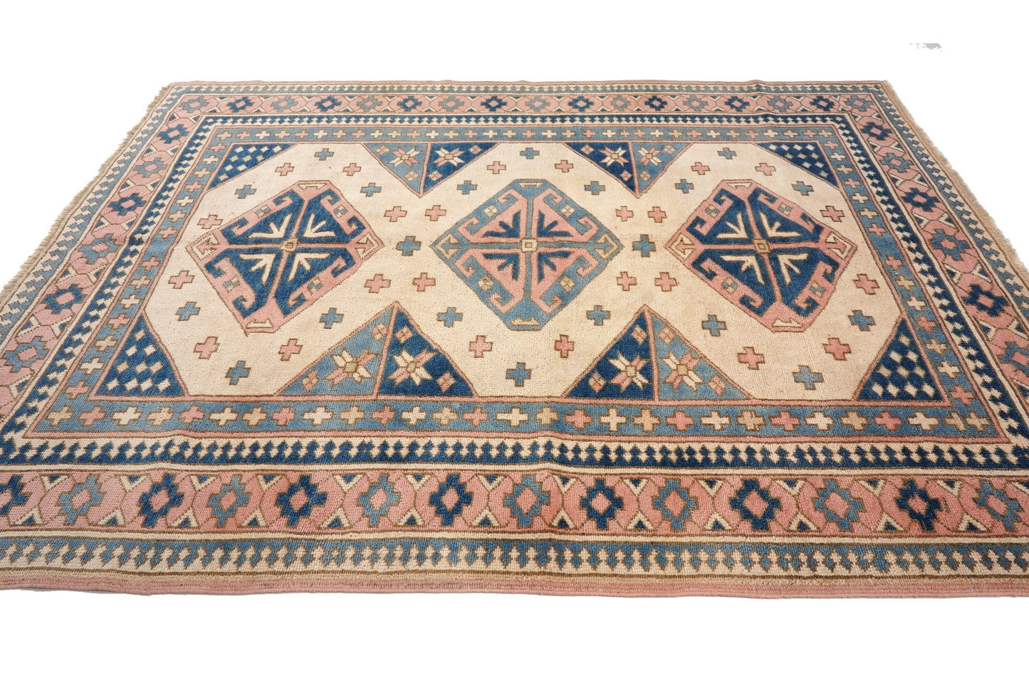 Turkish Vintage Oushak rug 6x8, Neutral rug, Faded rug, Handmade rug, Area rug, Pastel rug, Muted rug,Living room rug, Turkey rug ,6293
