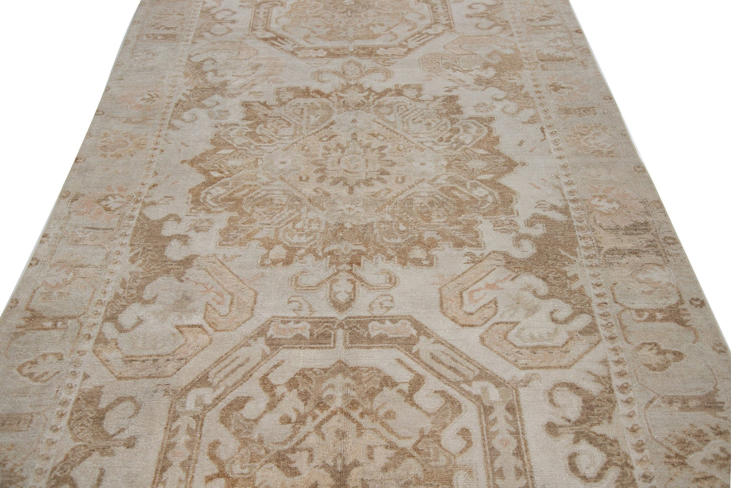 Pastel Kars Vintage Rug,Faded Turkish rug,Anatolian Mid-century Oushak Rug,Carpet rug,5'4x8'9 ft, 6x9 Area Pale Rug,Soft rug,Unique rug,7501