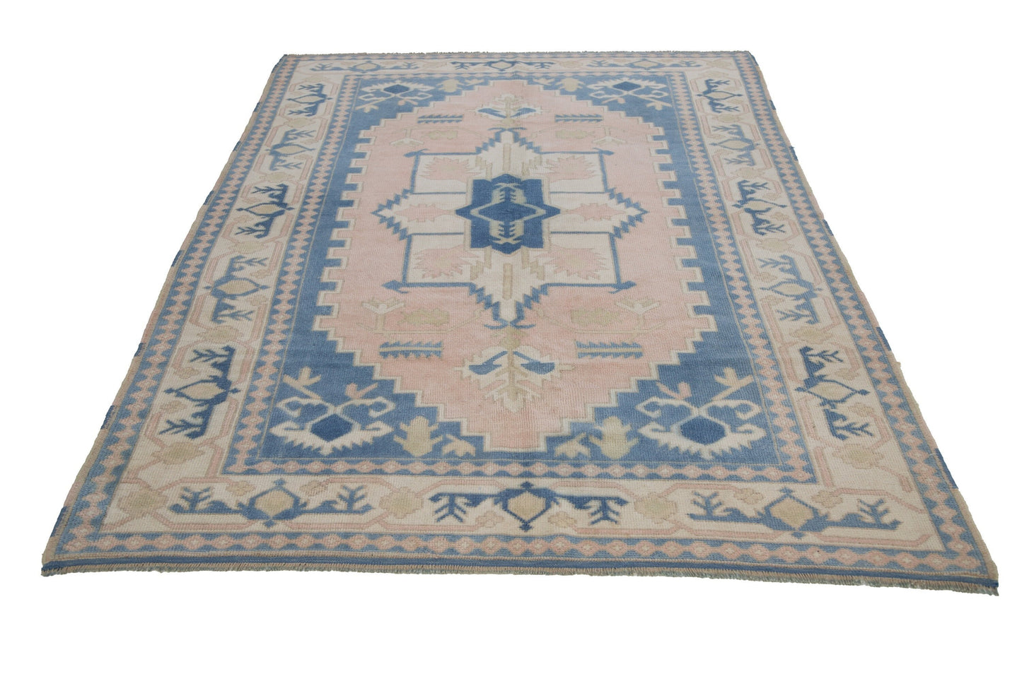 6x9 Rug, Turkish rug 6x9, Oushak Vintage Turkish rug ,Faded rug ,Muted rug, Tropical decor ,Living room rug ,Handmade rug, Bedroom rug7308