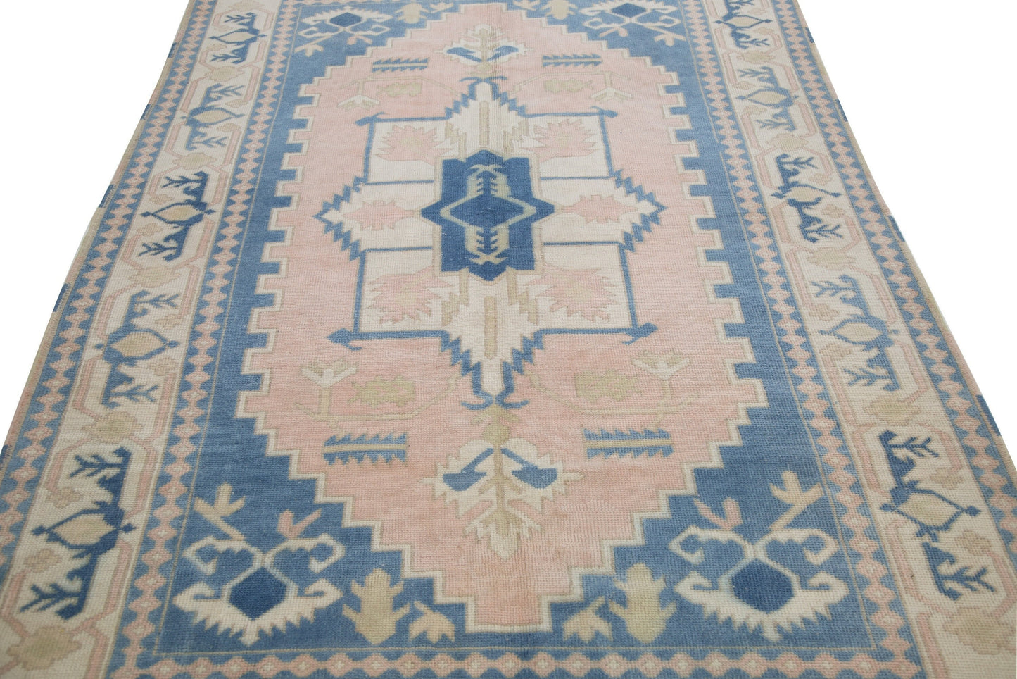 6x9 Rug, Turkish rug 6x9, Oushak Vintage Turkish rug ,Faded rug ,Muted rug, Tropical decor ,Living room rug ,Handmade rug, Bedroom rug7308