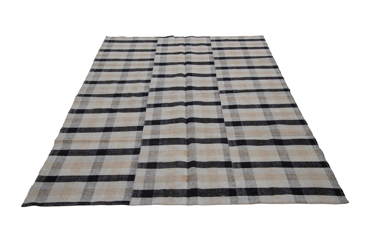 Plaid Kilim Rug, Southwestern Decor, Turkish Vintage Area Rug, Living Room Rug, Modern Rug, Home Decor, Fine Rug, Kilim Rug 6x9, 7262