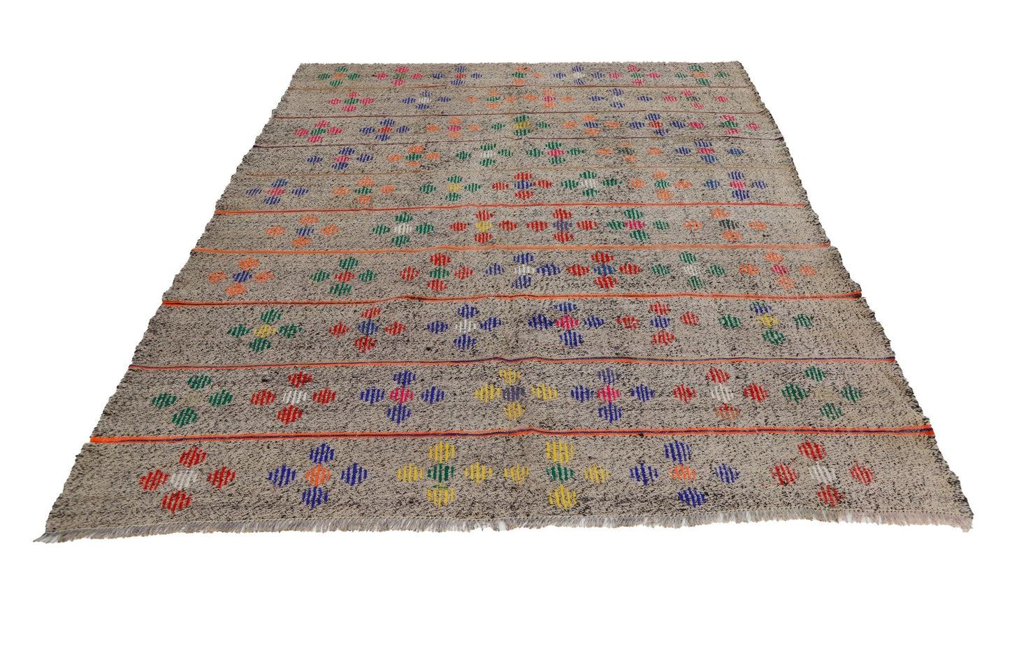 7x9 Turkish Vintage Kilim Rug, Boho Rug, Handmade Faded Kilim Rug, Kilim Rug, Contemporary Rug, Area Kilim Rug, Living room Rug, 8083